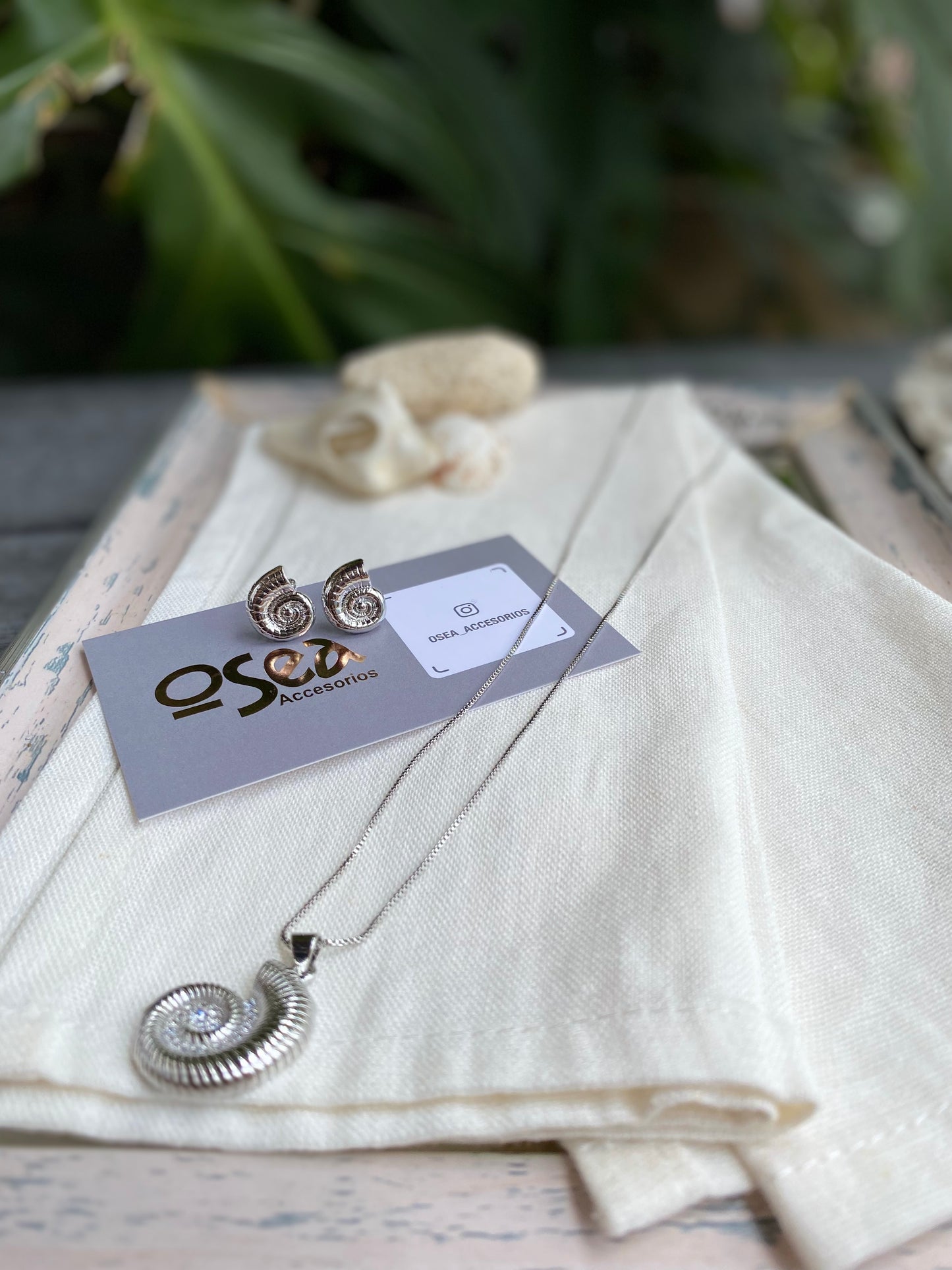 Set collar y topos caracol de mar