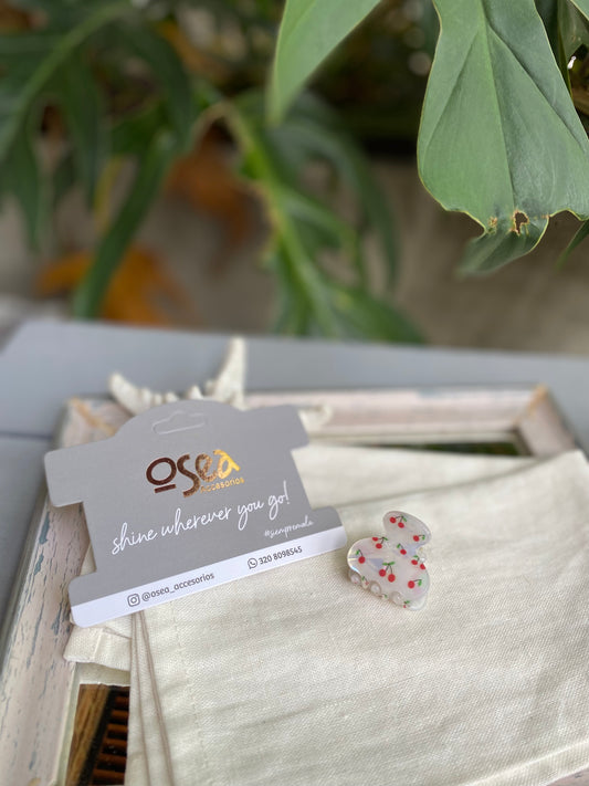 Caimán en pasta pequeño con estampado de cerezas