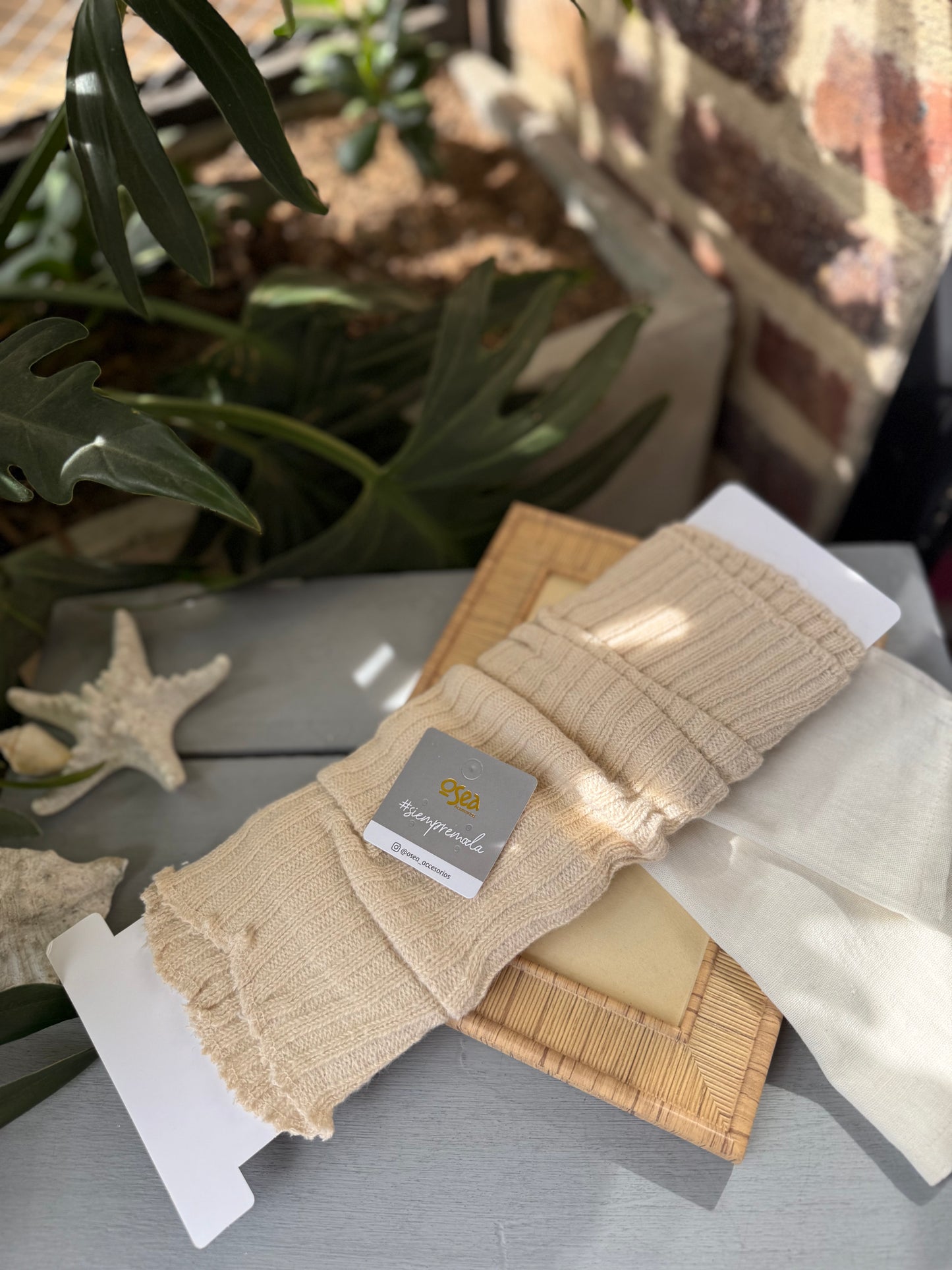 Medias calentadoras acanaladas