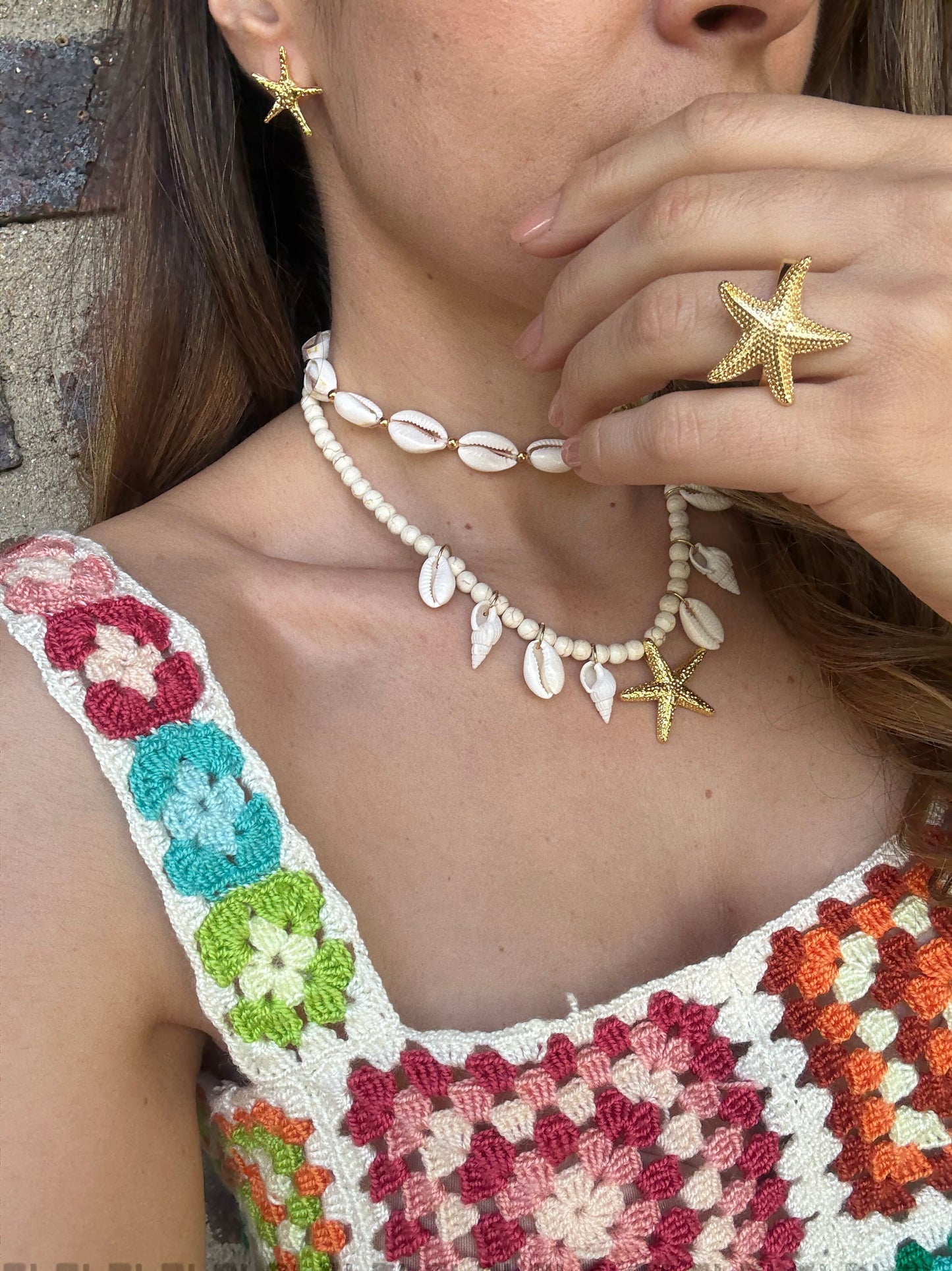 Collar conchas y estrella
