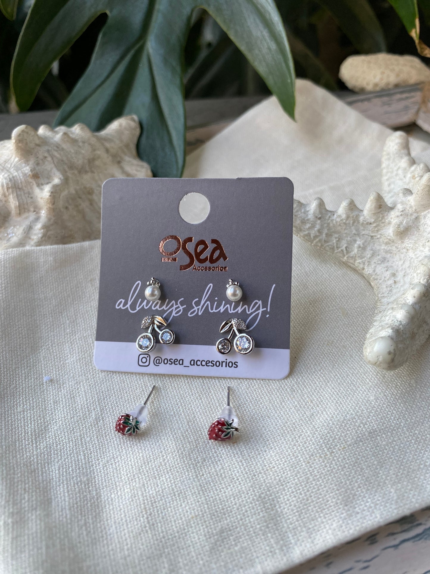 Set de topos rodinados cerezas y fresas