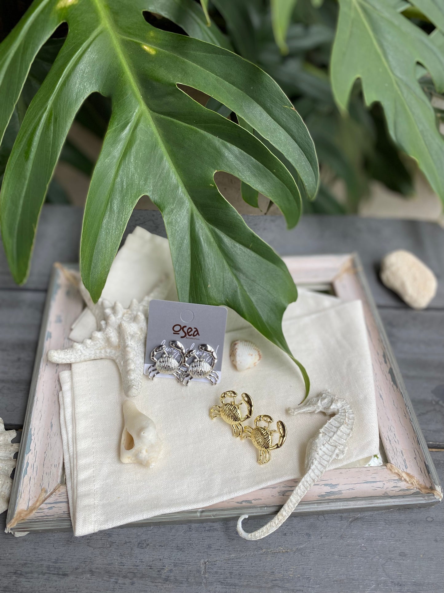 Topos de cangrejos en oro golfied
