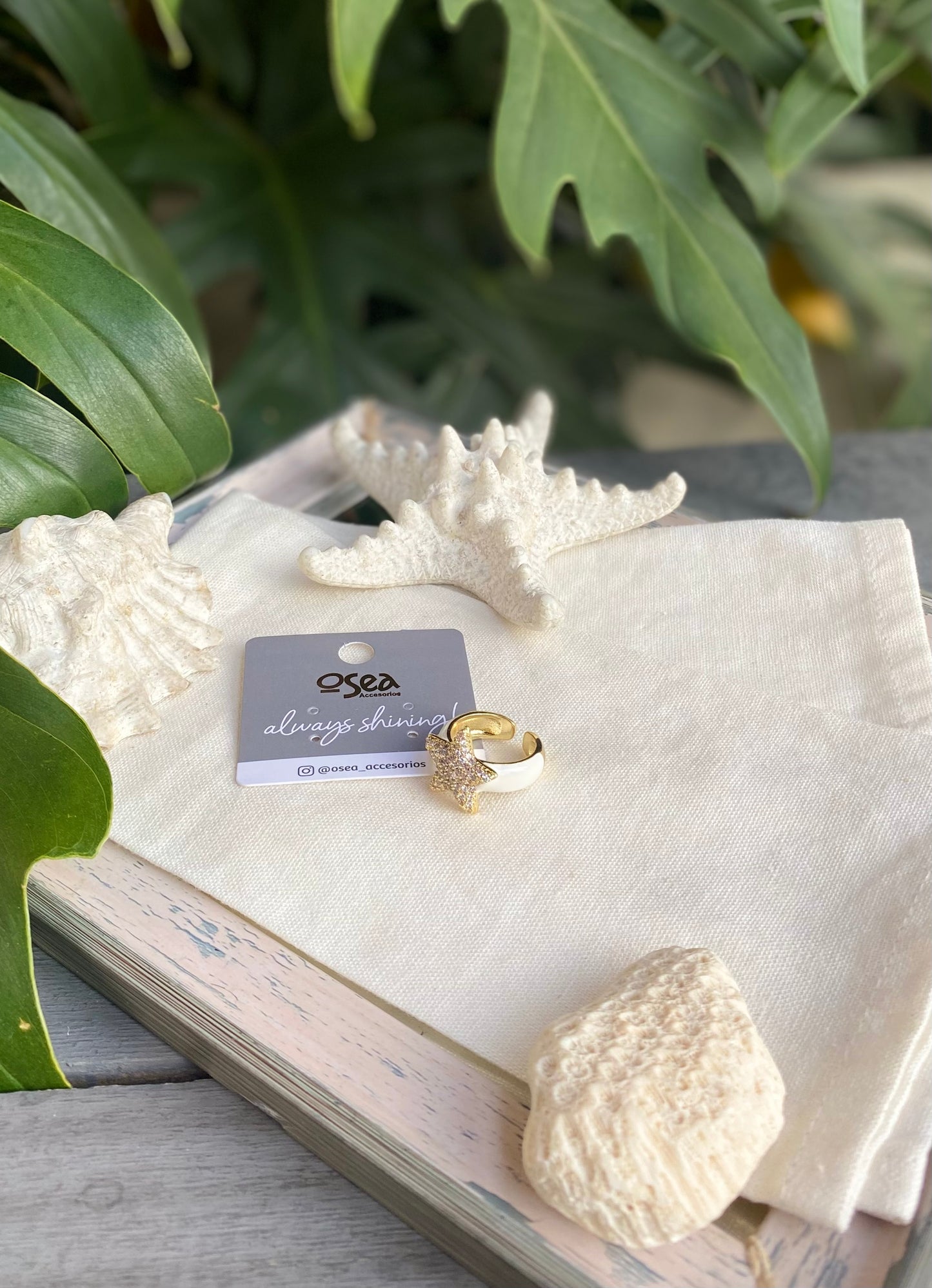 Anillo de estrella con murano