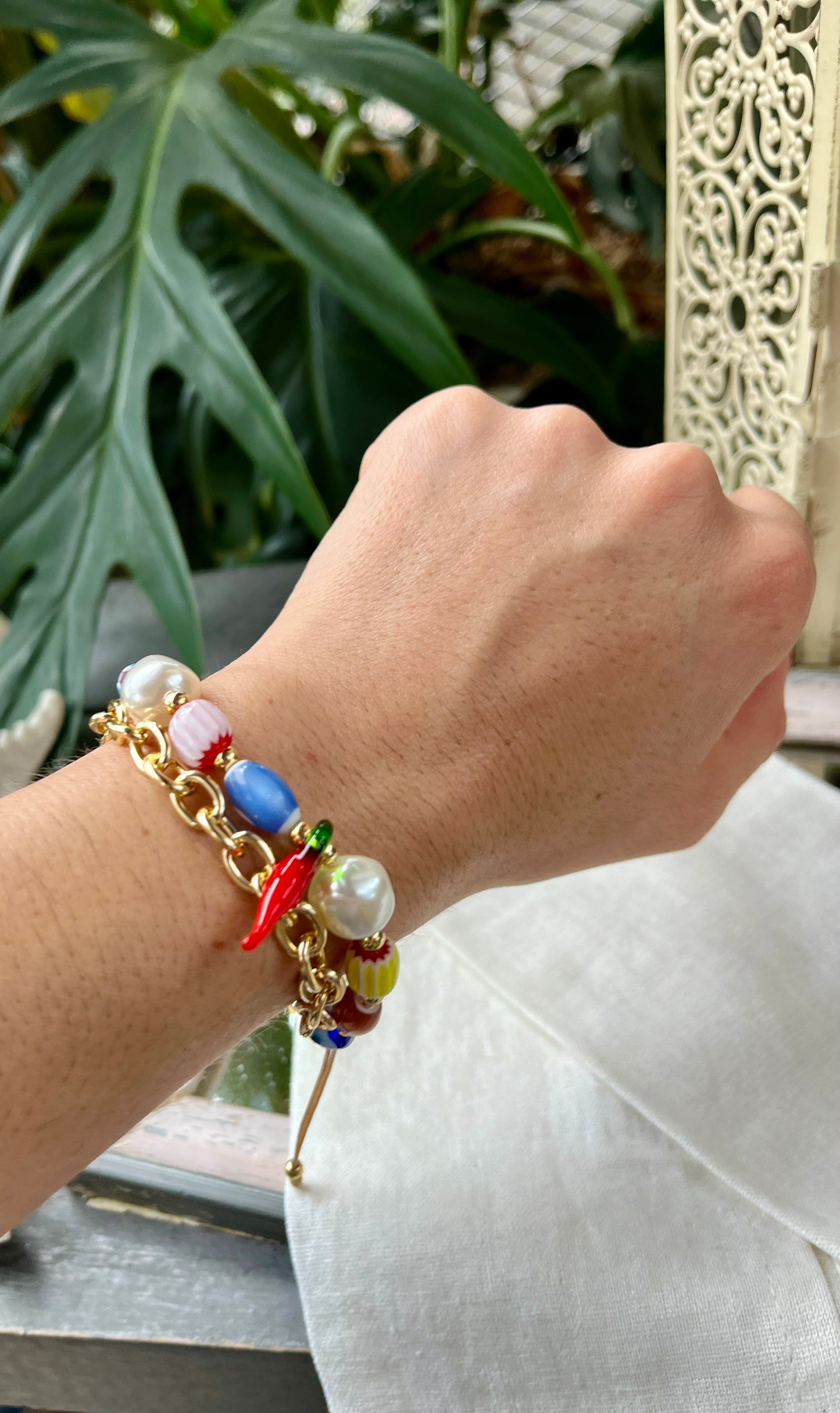 Pulsera doble en hilo