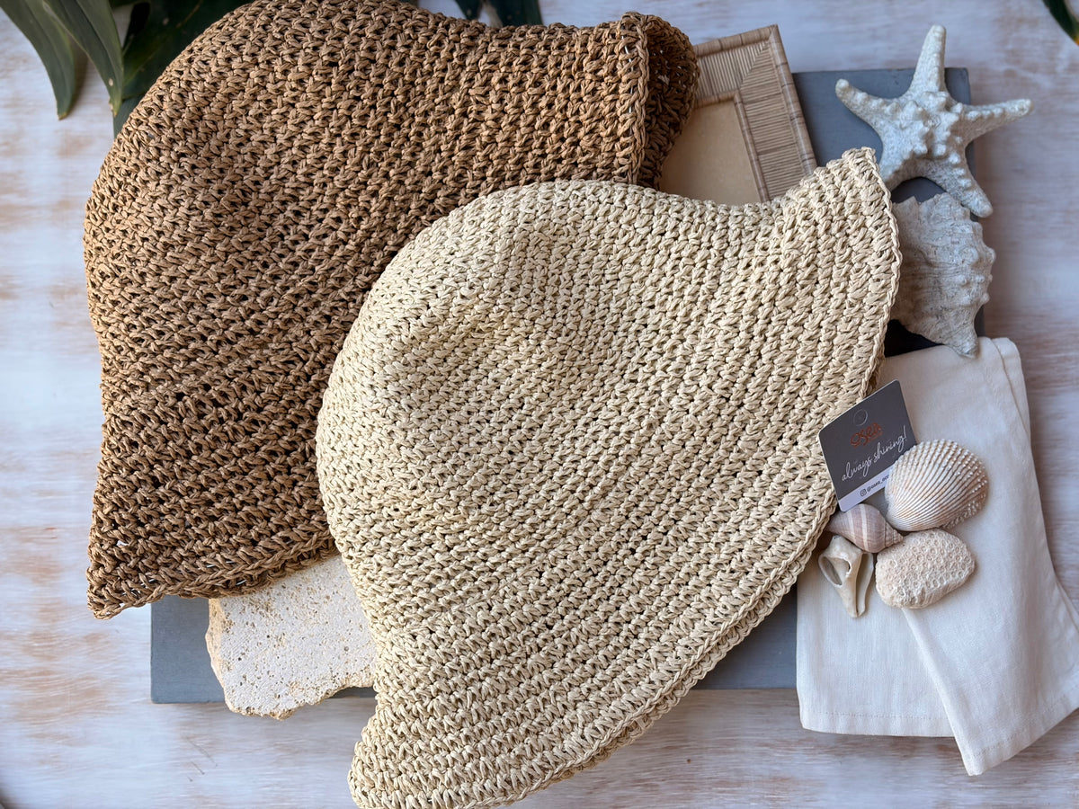 Sombrero o gorro tipo bucket hat en fique