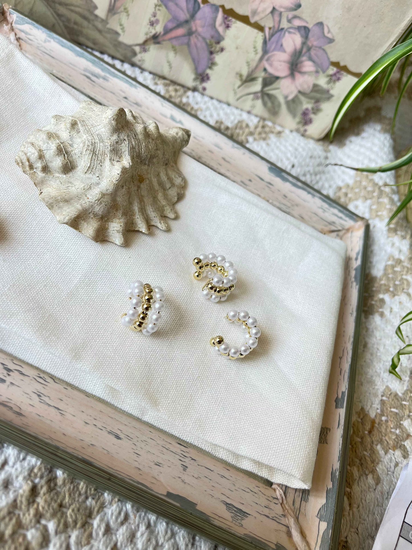 Earcuff balines y Perlas