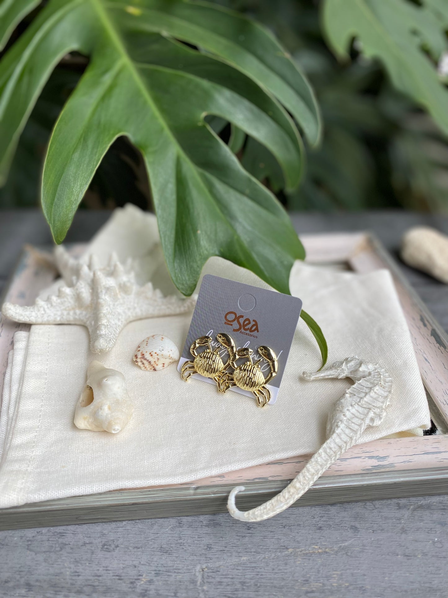 Topos de cangrejos en oro golfied
