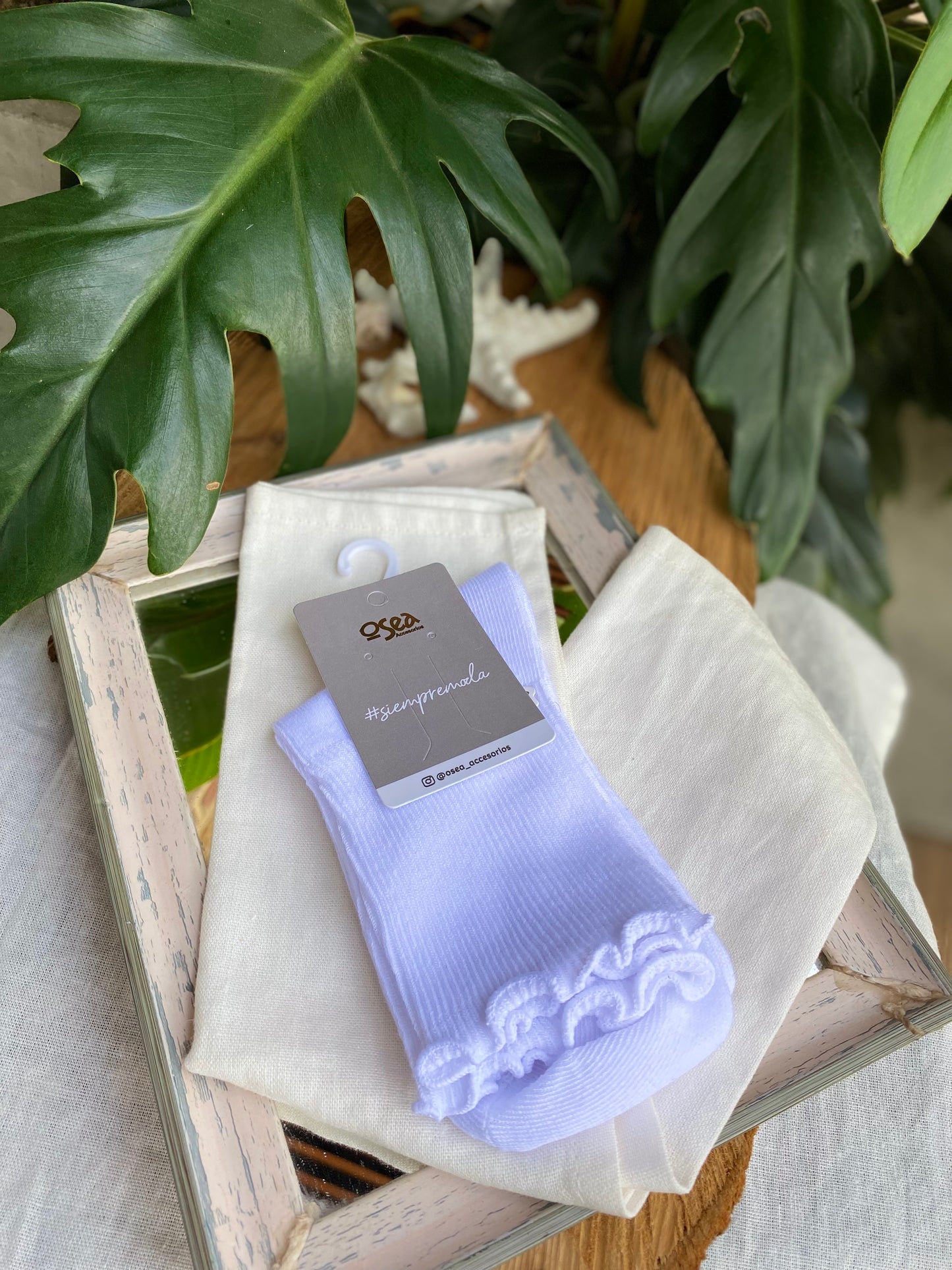 Medias largas con borde