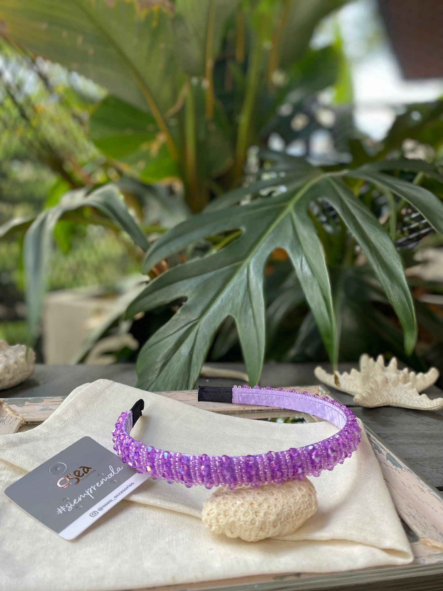 Diadema de piedras en fantasía