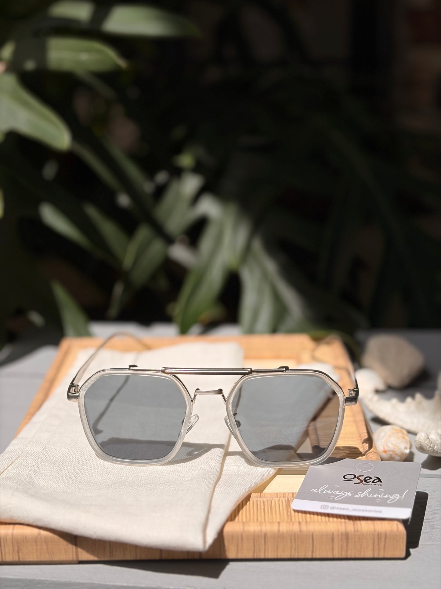 Gafas de sol montura metálica níquel humo