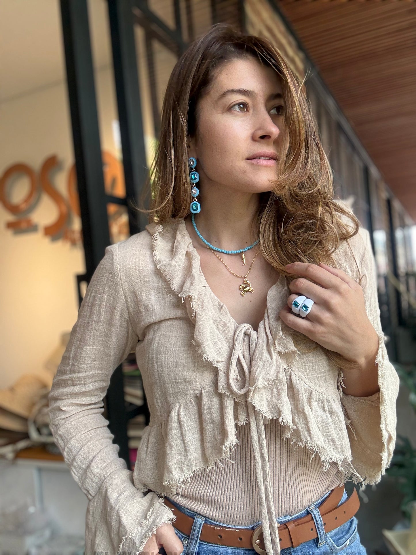 Set de collar de pez y cangrejo