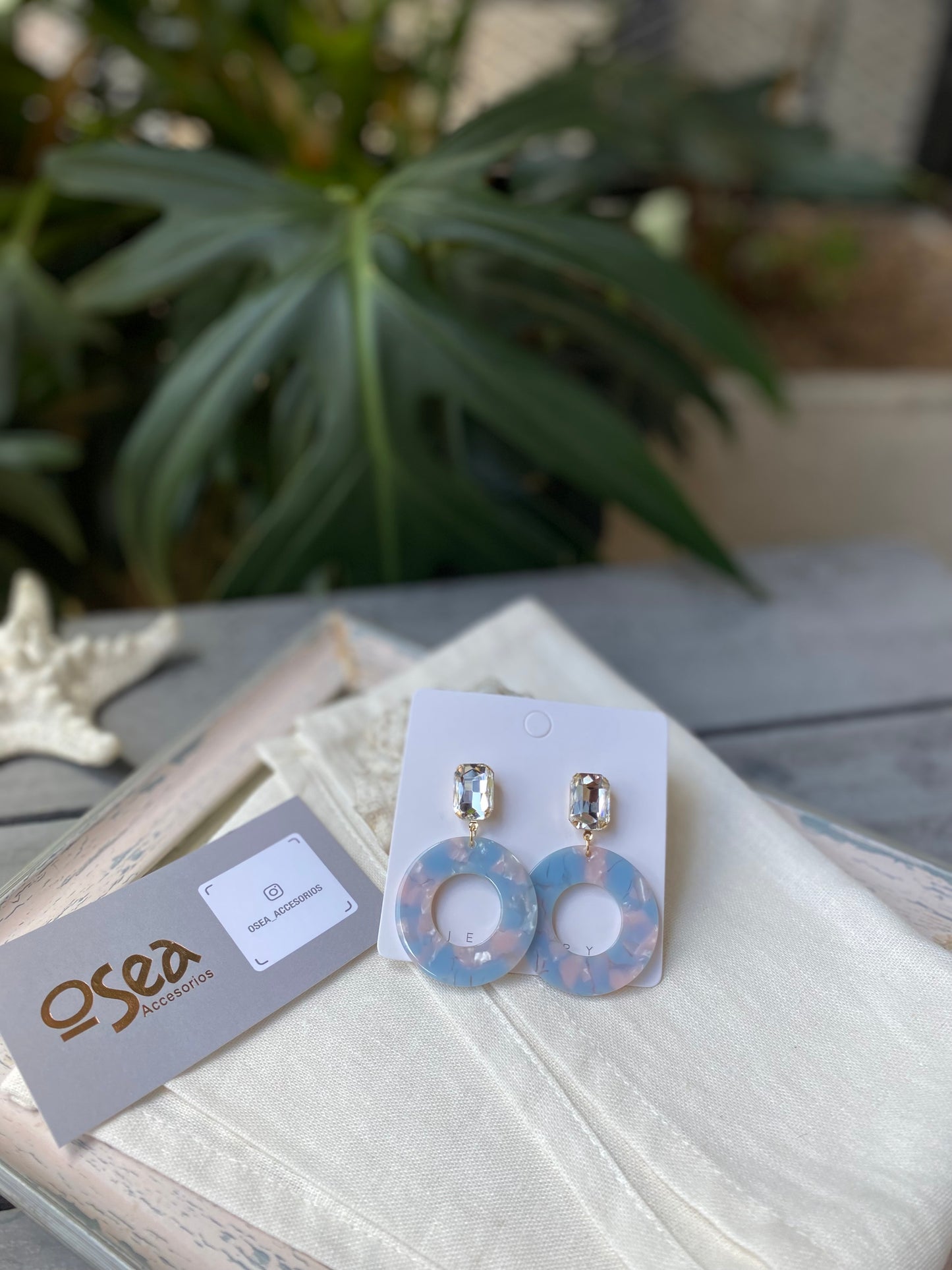 Aretes en fantasía círculos nacarados