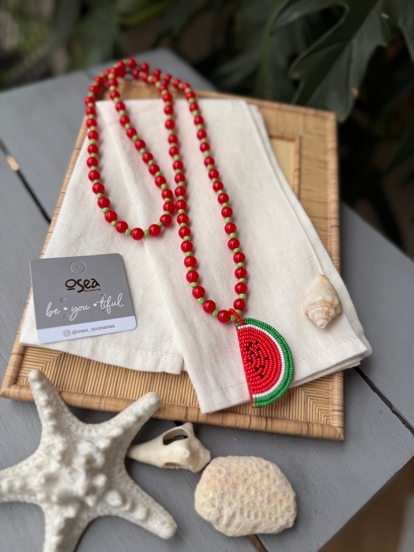 Collar largo sandía 🍉