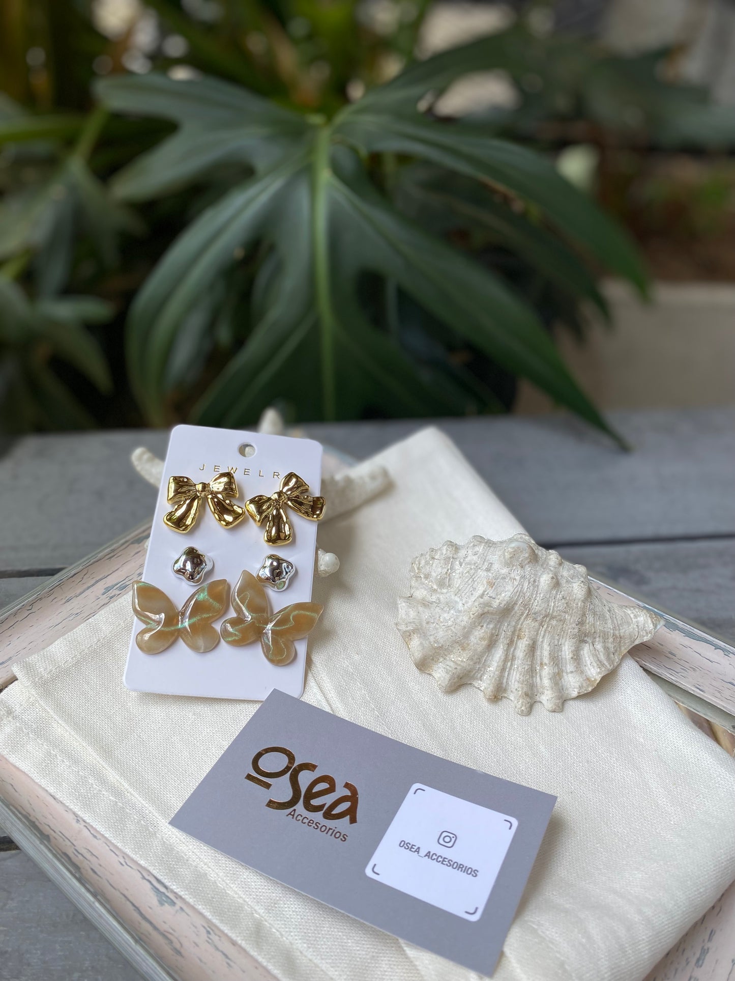 Set de topos en fantasía moño y mariposa