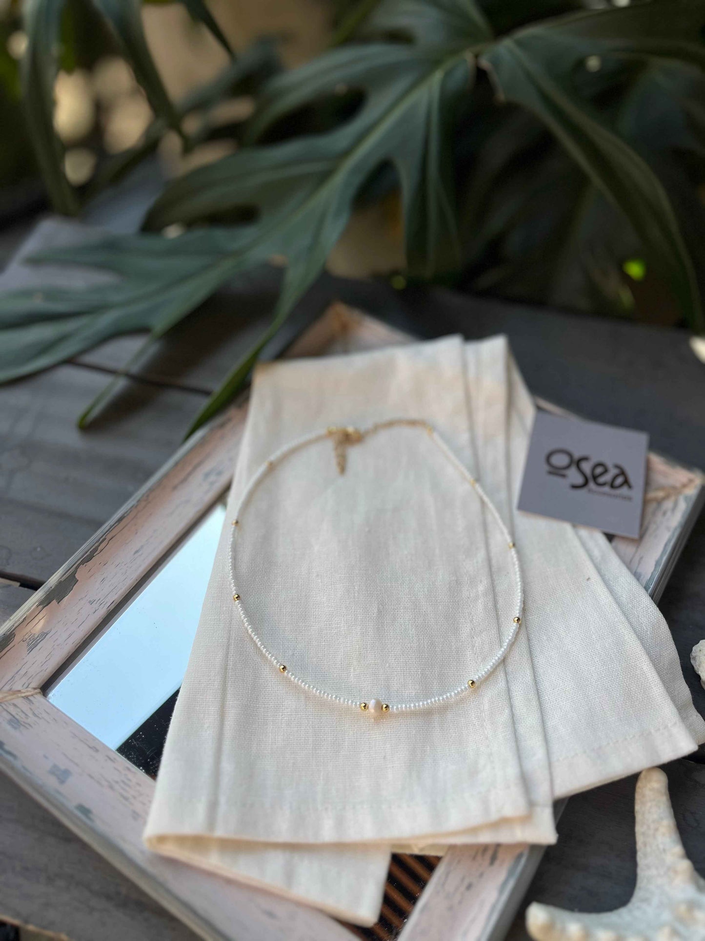 Choker mostacilla dije perla