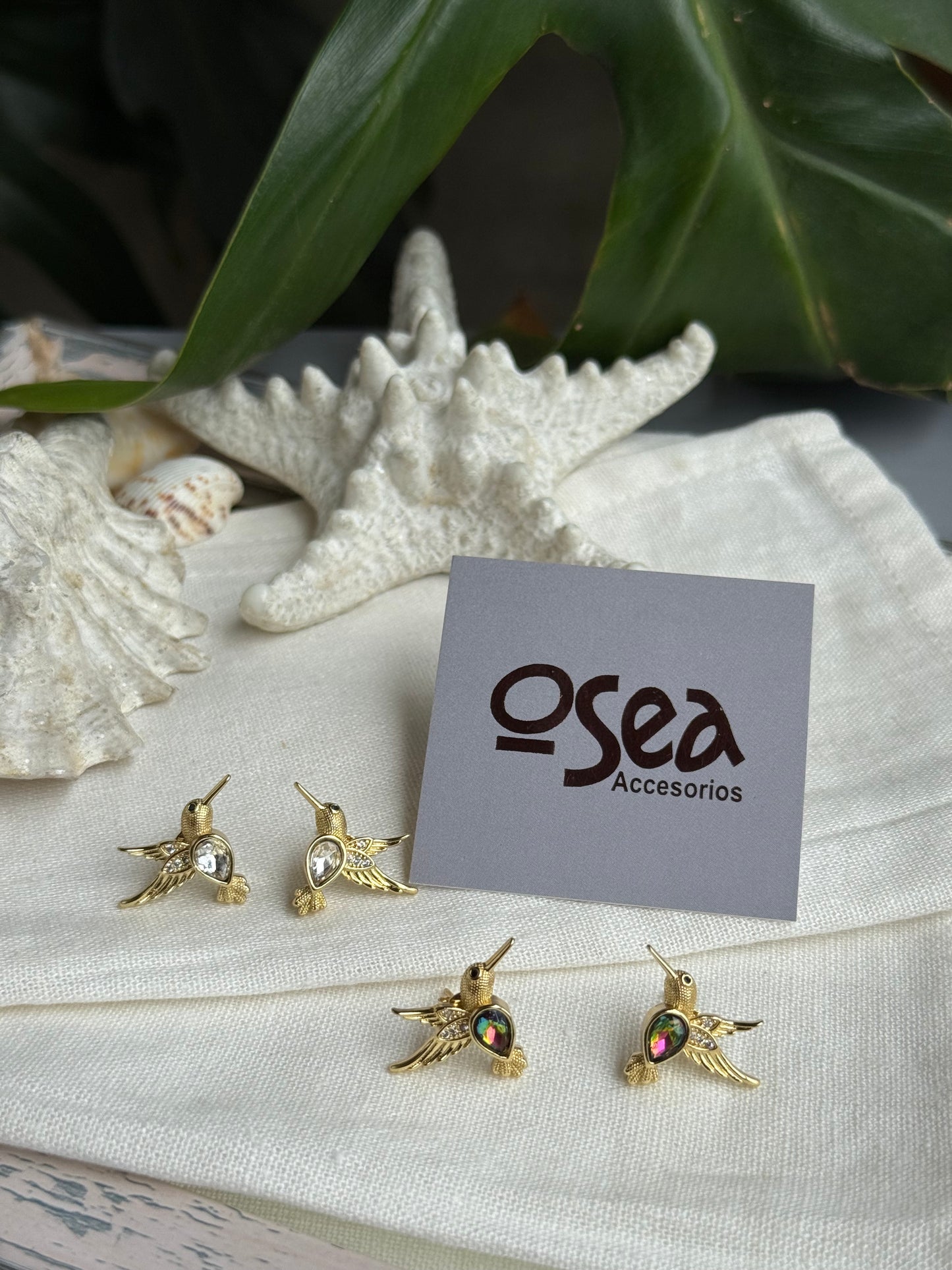 Topos rodinados de colibrí con piedras