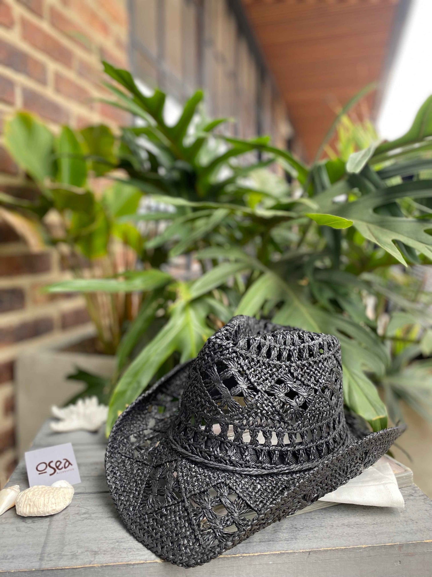 Sombrero playero vaquero macramé