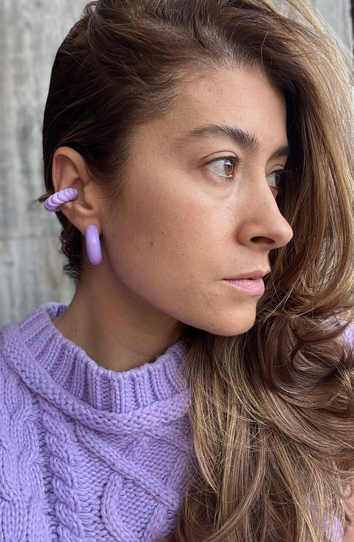 Earcuff silicona entorchado