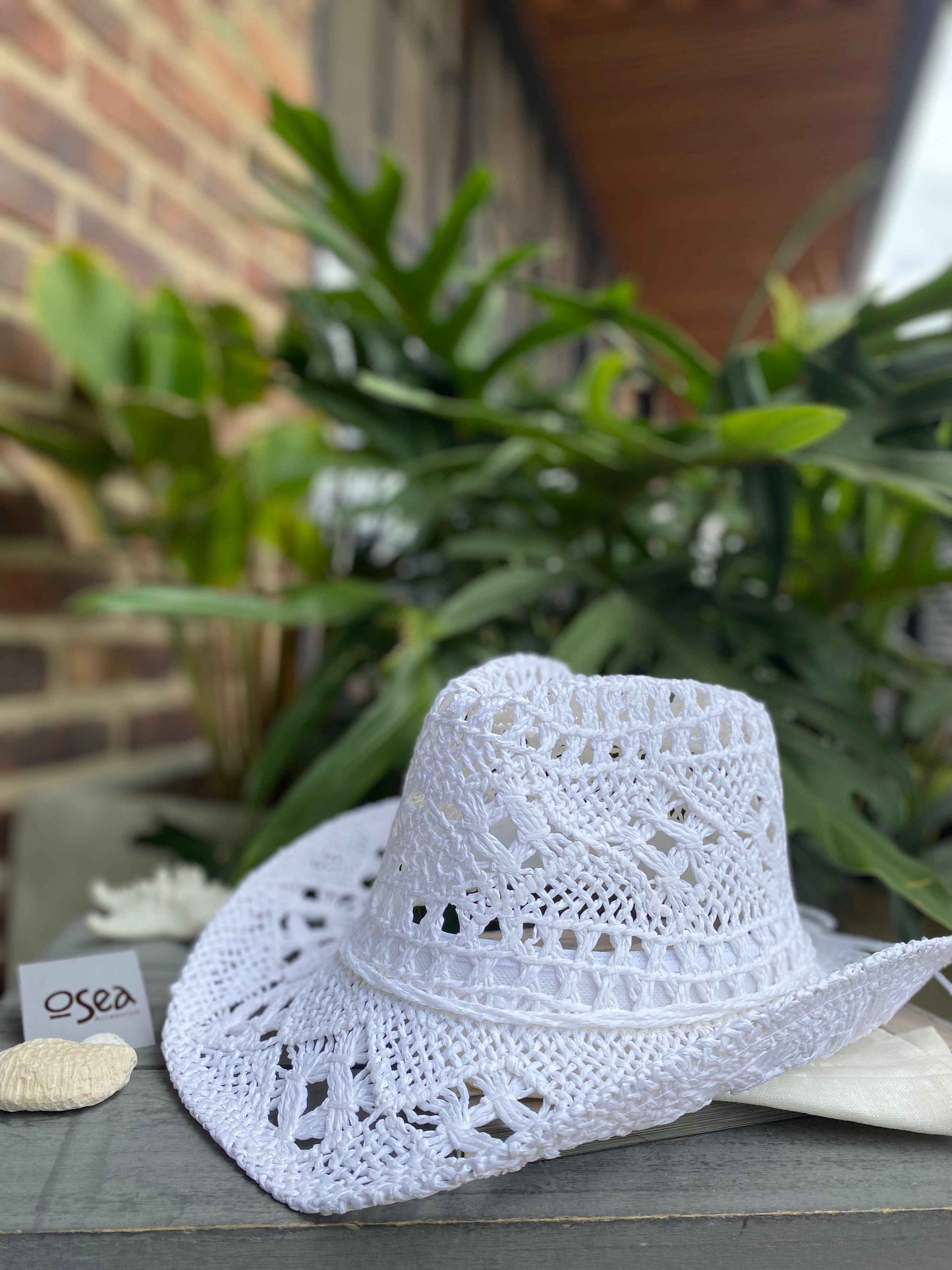 Sombrero playero vaquero macramé