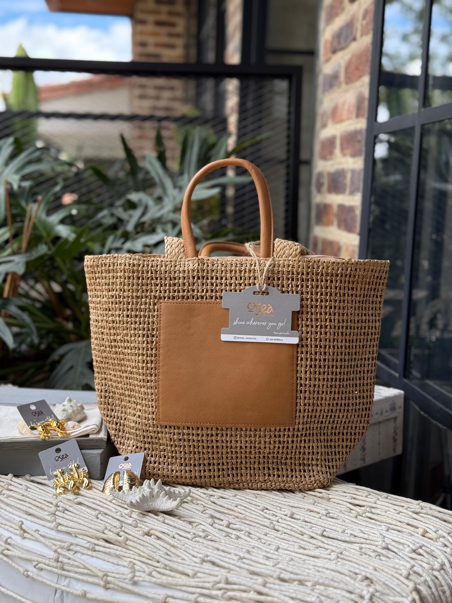 Bolso fique y sintético doble cargadera