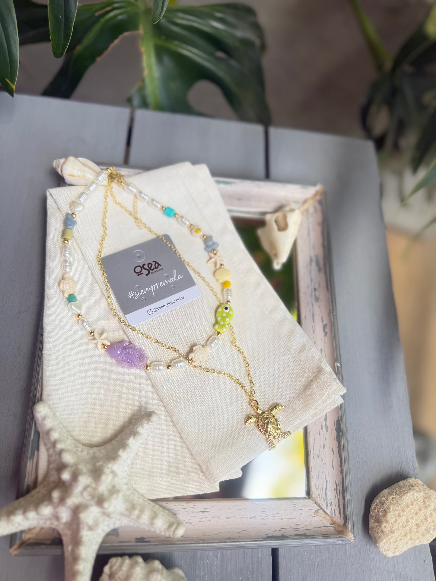 Collar doble tortuga de mar