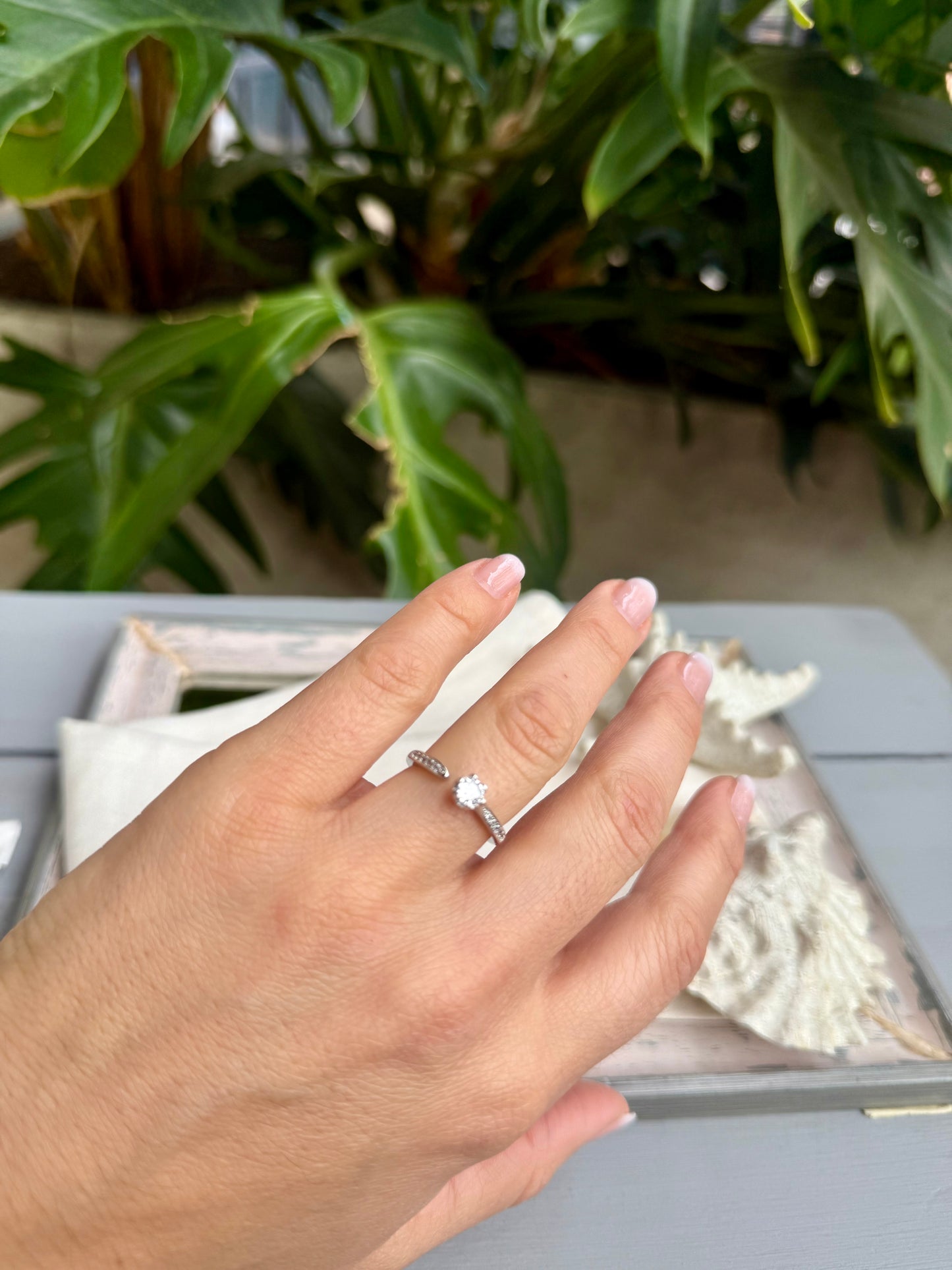 Anillo rodinado piedra