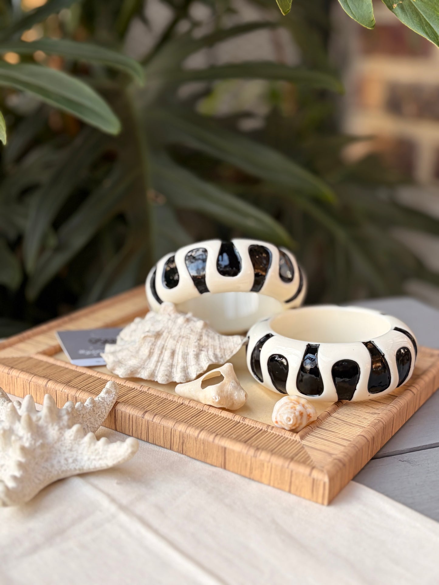 Maxi pulsera en resina efecto africano