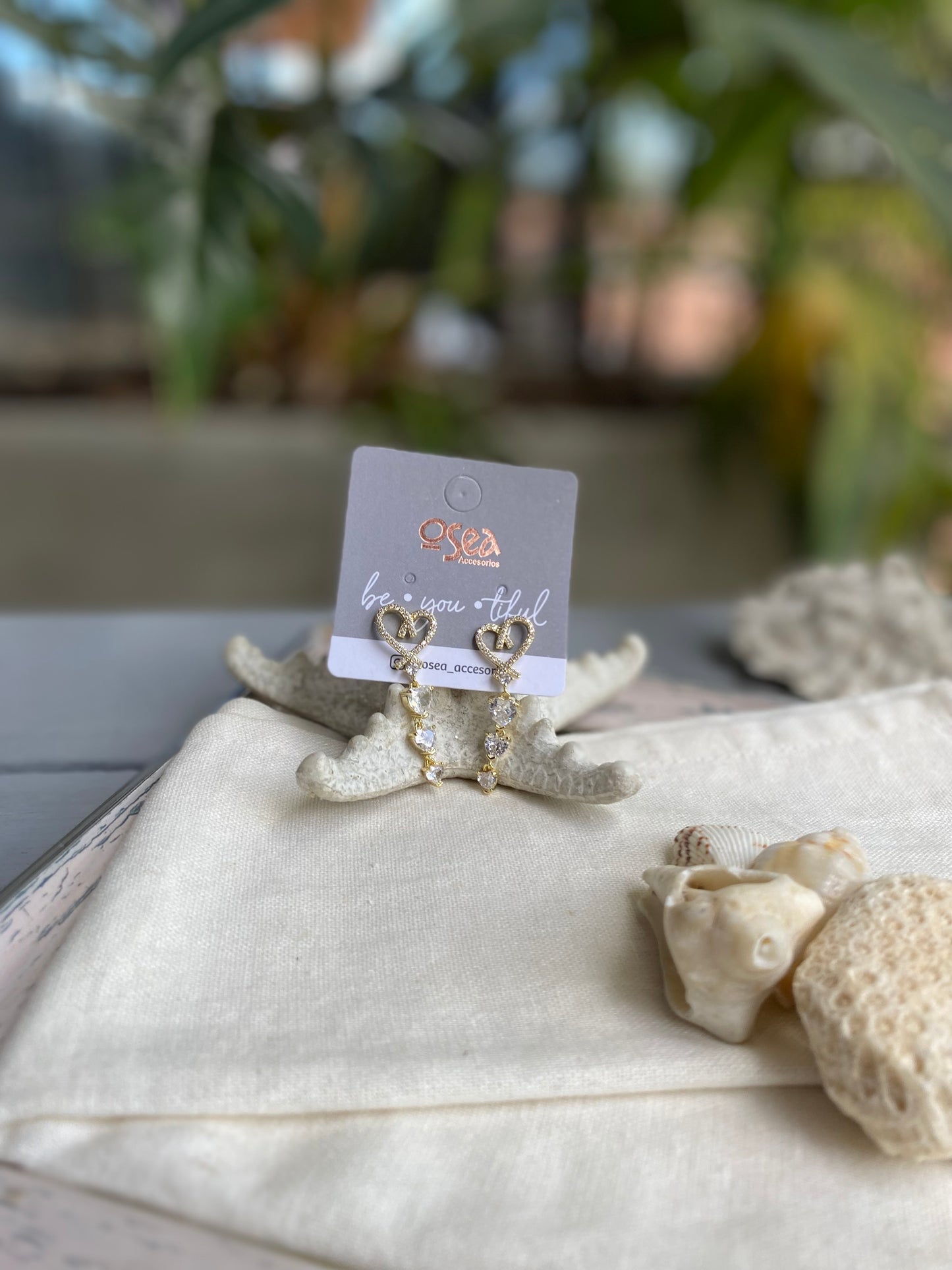 Aretes rodinados con piedras tipo murano