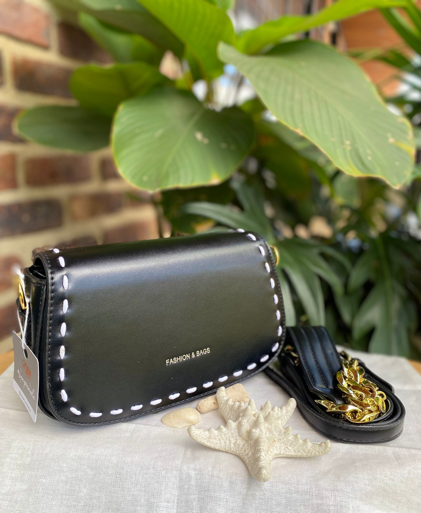 Bolso manos libres con costura doble cargadera