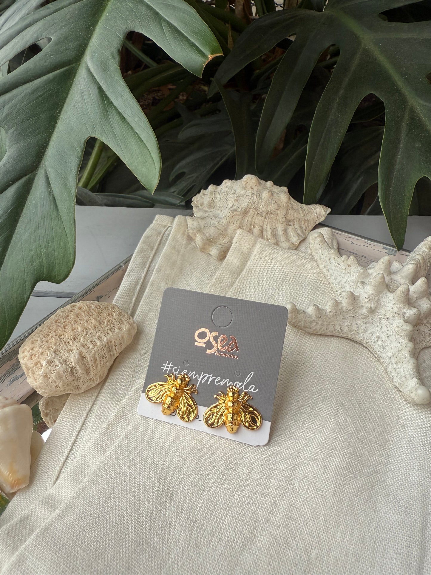 Topos de mosca baño oro 24k