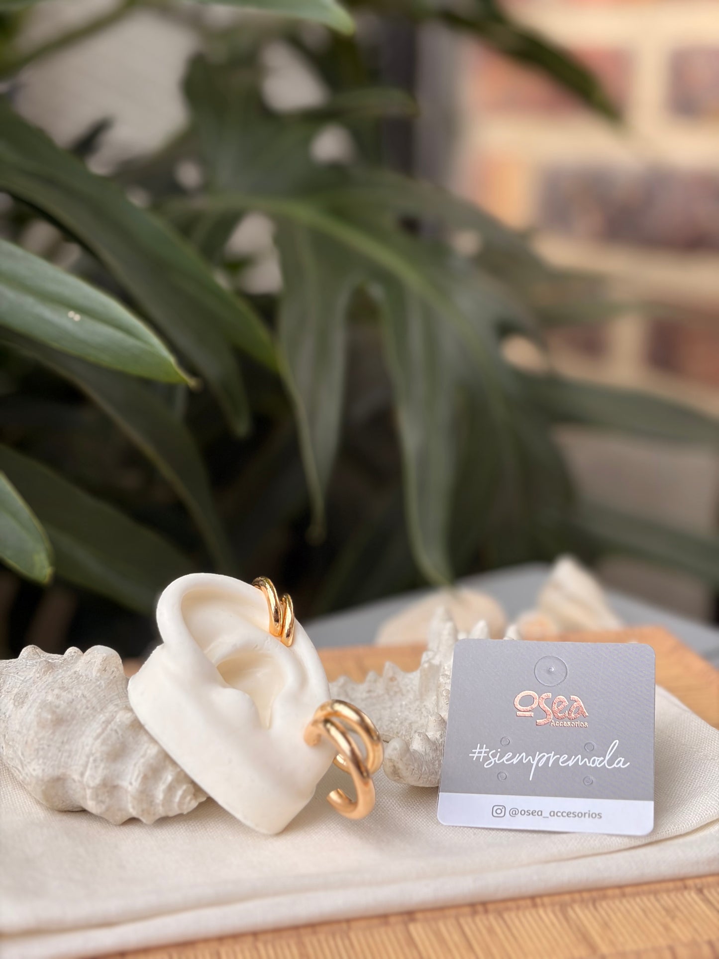 Set de 2 Candongas y 2 earcuff para la misma oreja