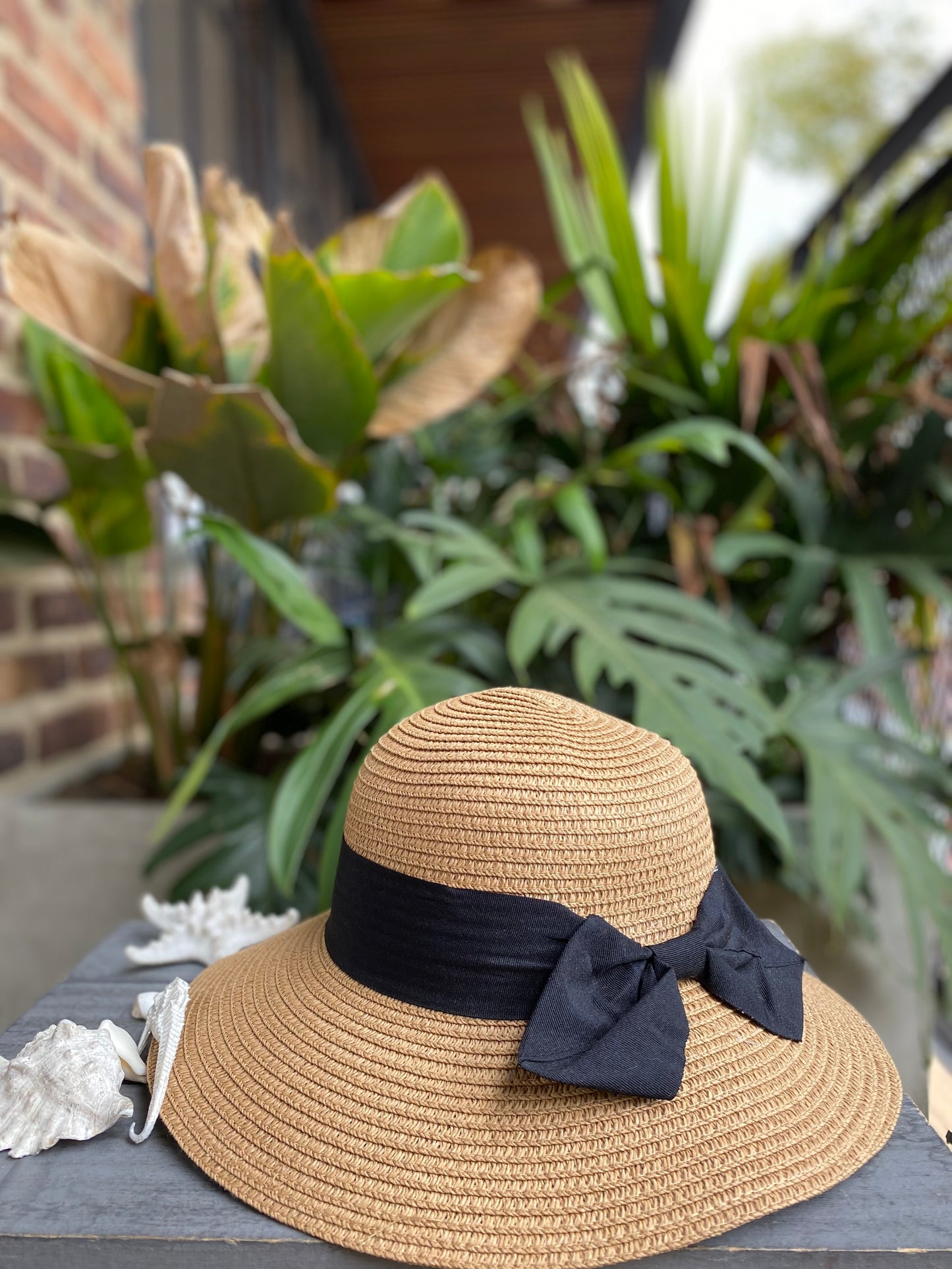 Sombrero moño cinta negra