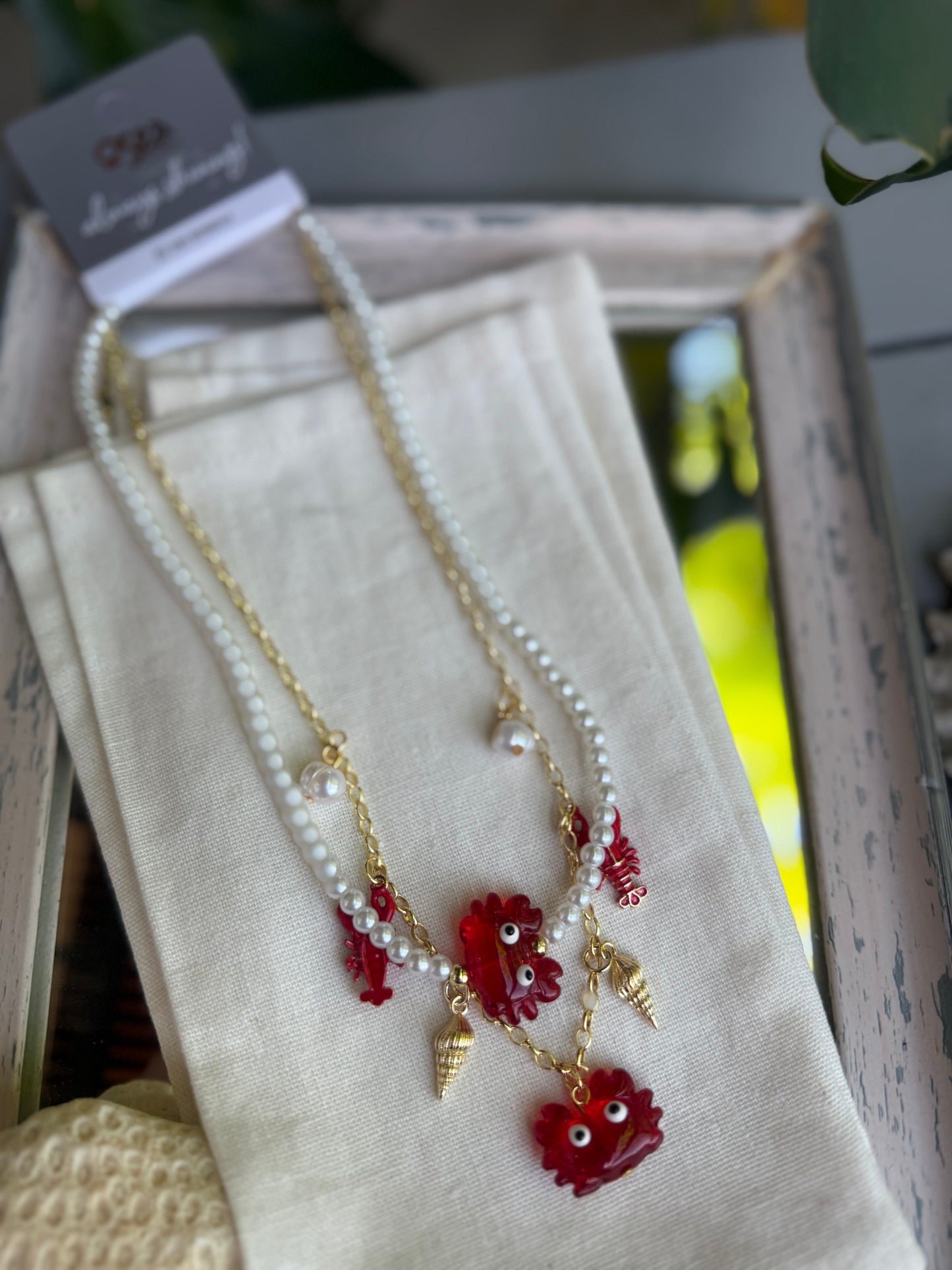 Collar doble cangrejos y langostas