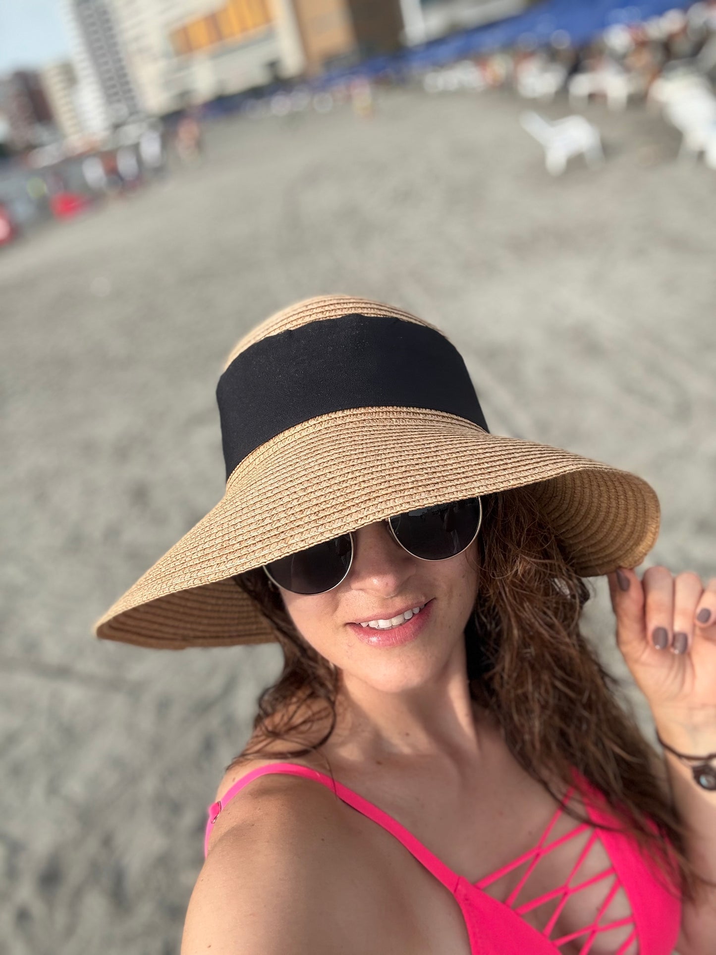 Sombrero cinta tonos tierra