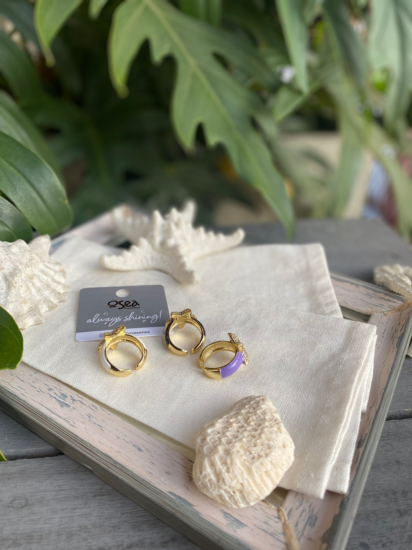 Anillo de estrella con murano
