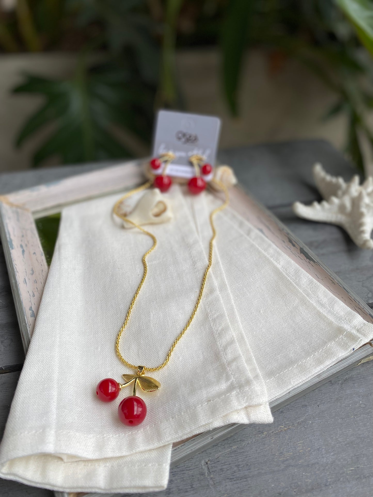 Set cadena y topos cerezas medianas