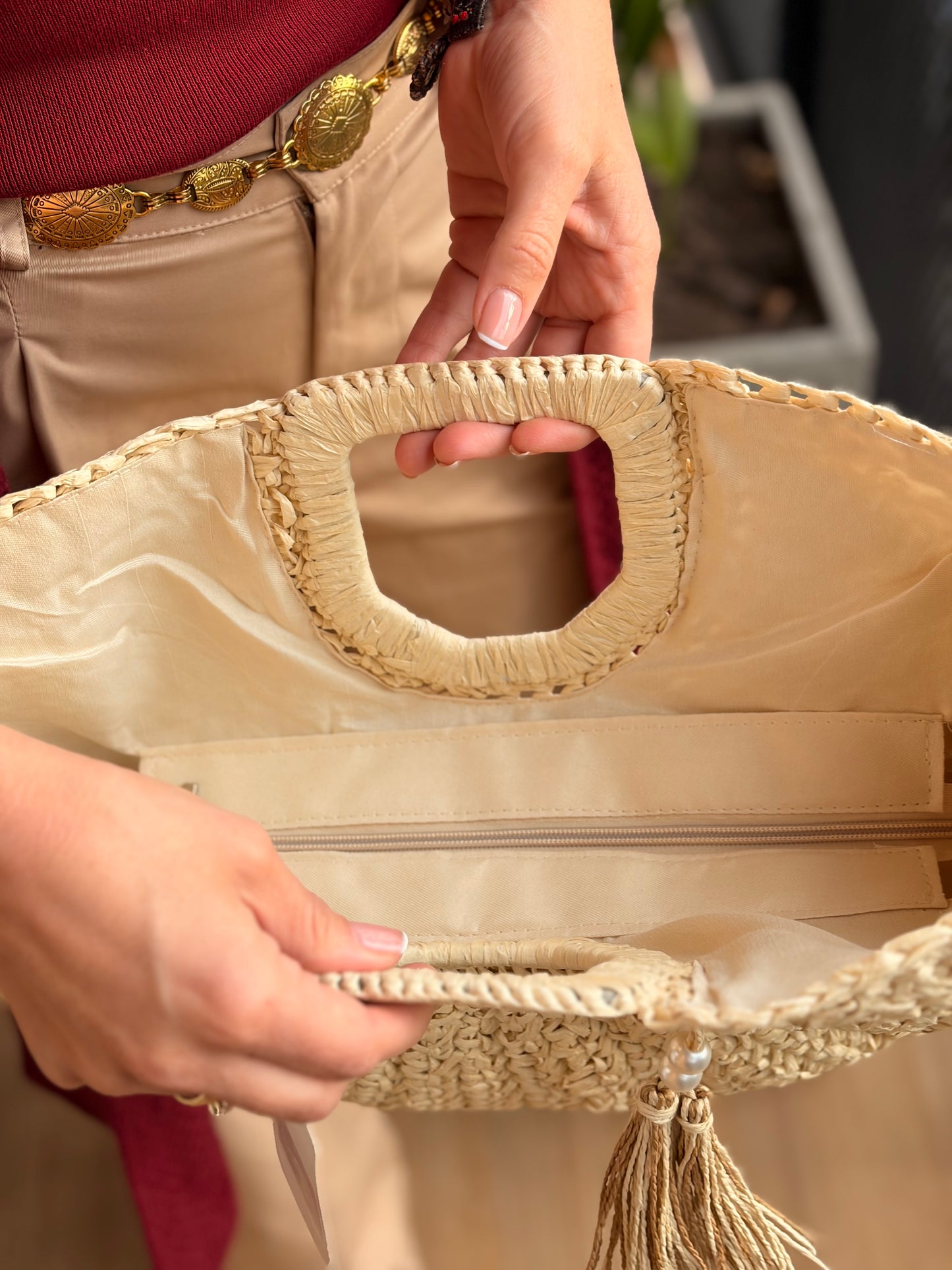 Maxi cartera de lujo en fique