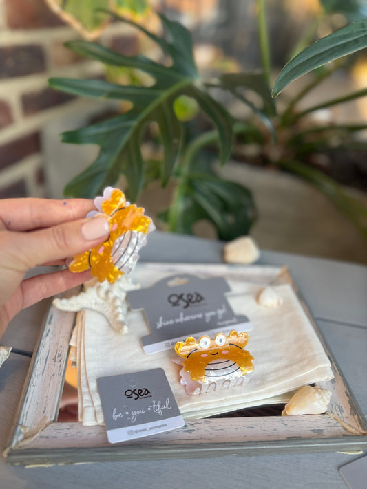 Caimán cangrejo mediano en nácar