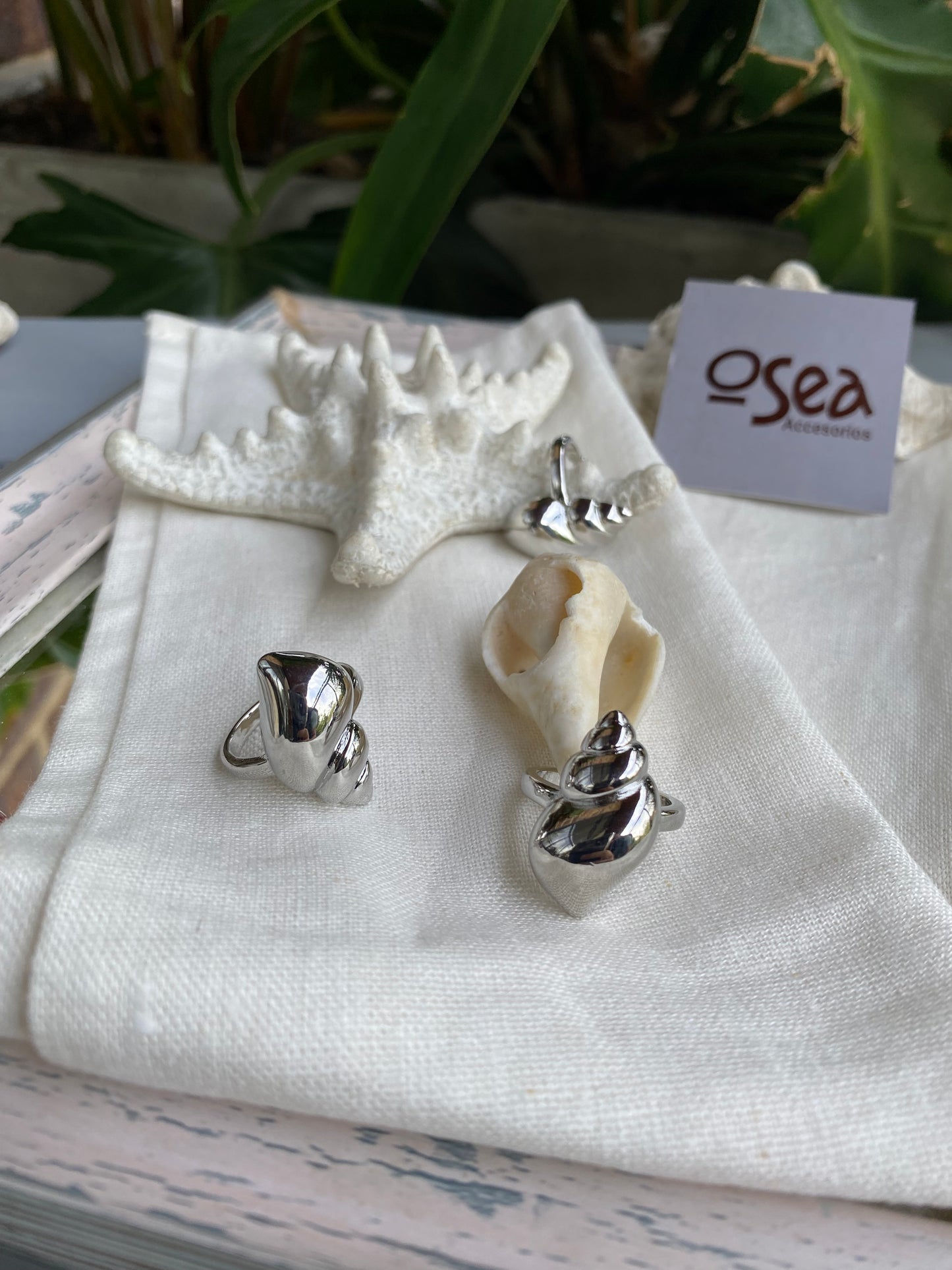 Anillo rodinado caracol ajustable