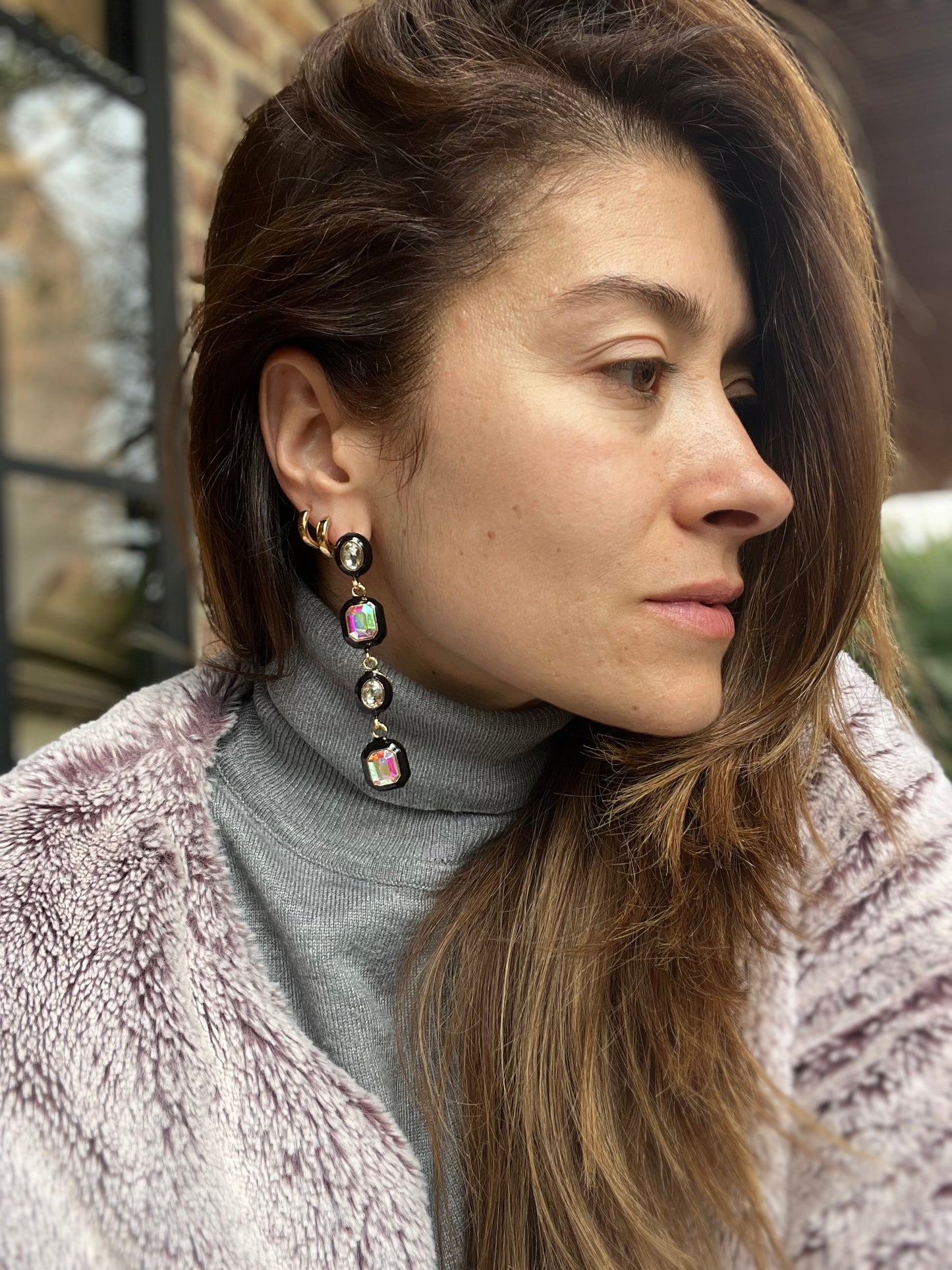 Arete colores en fantasía