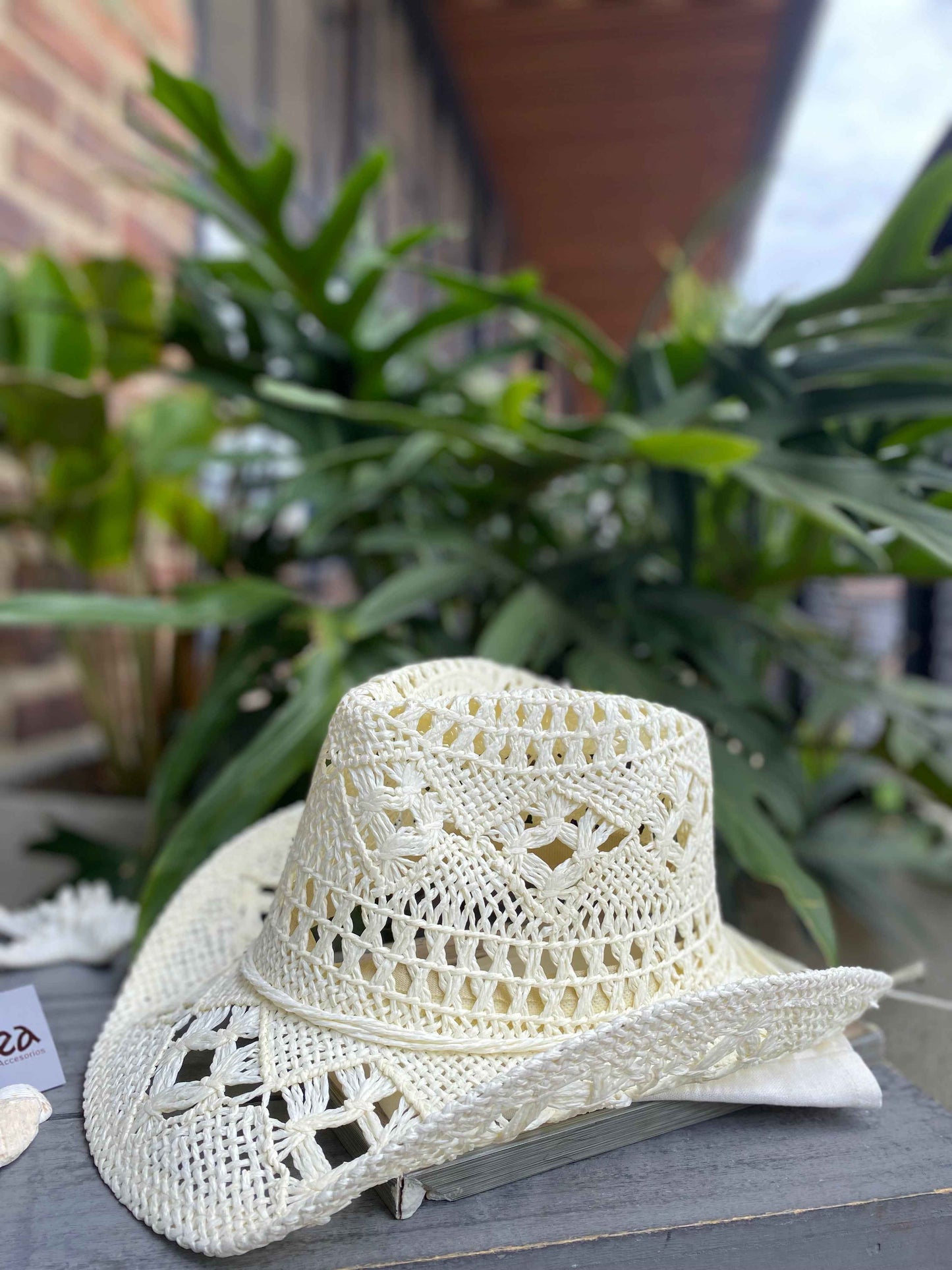 Sombrero playero vaquero macramé