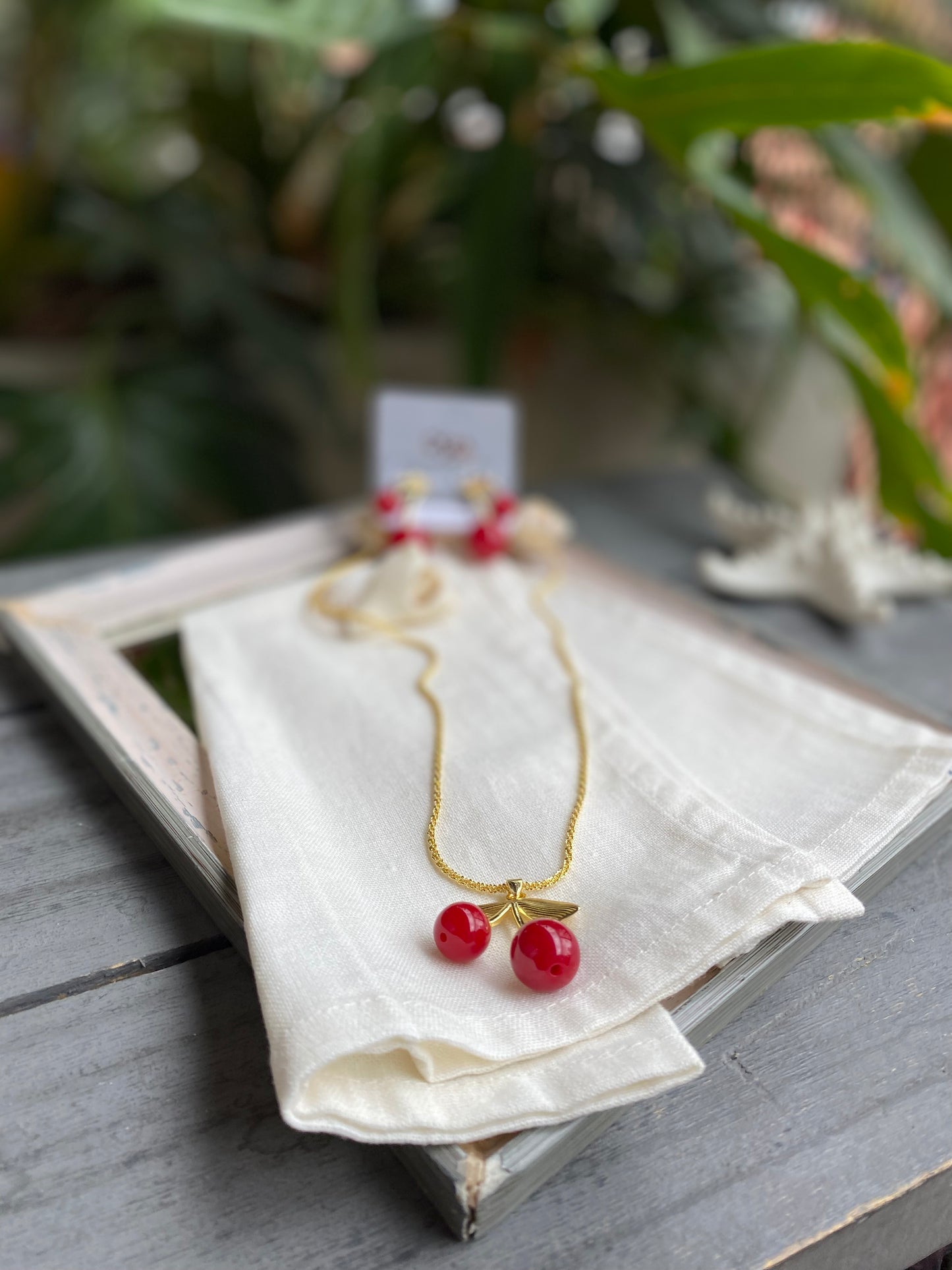 Set cadena y topos cerezas medianas