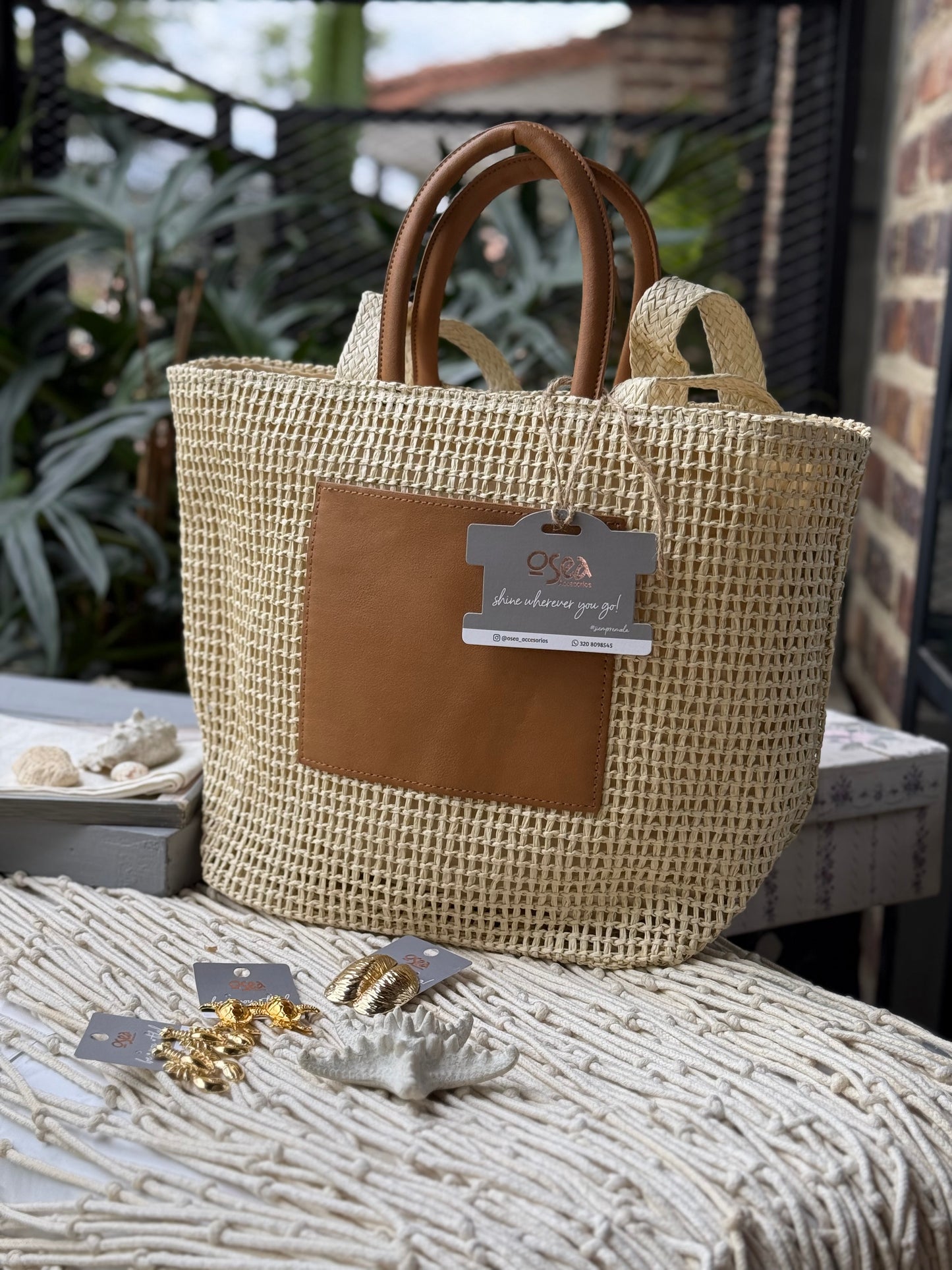 Bolso fique y sintético doble cargadera