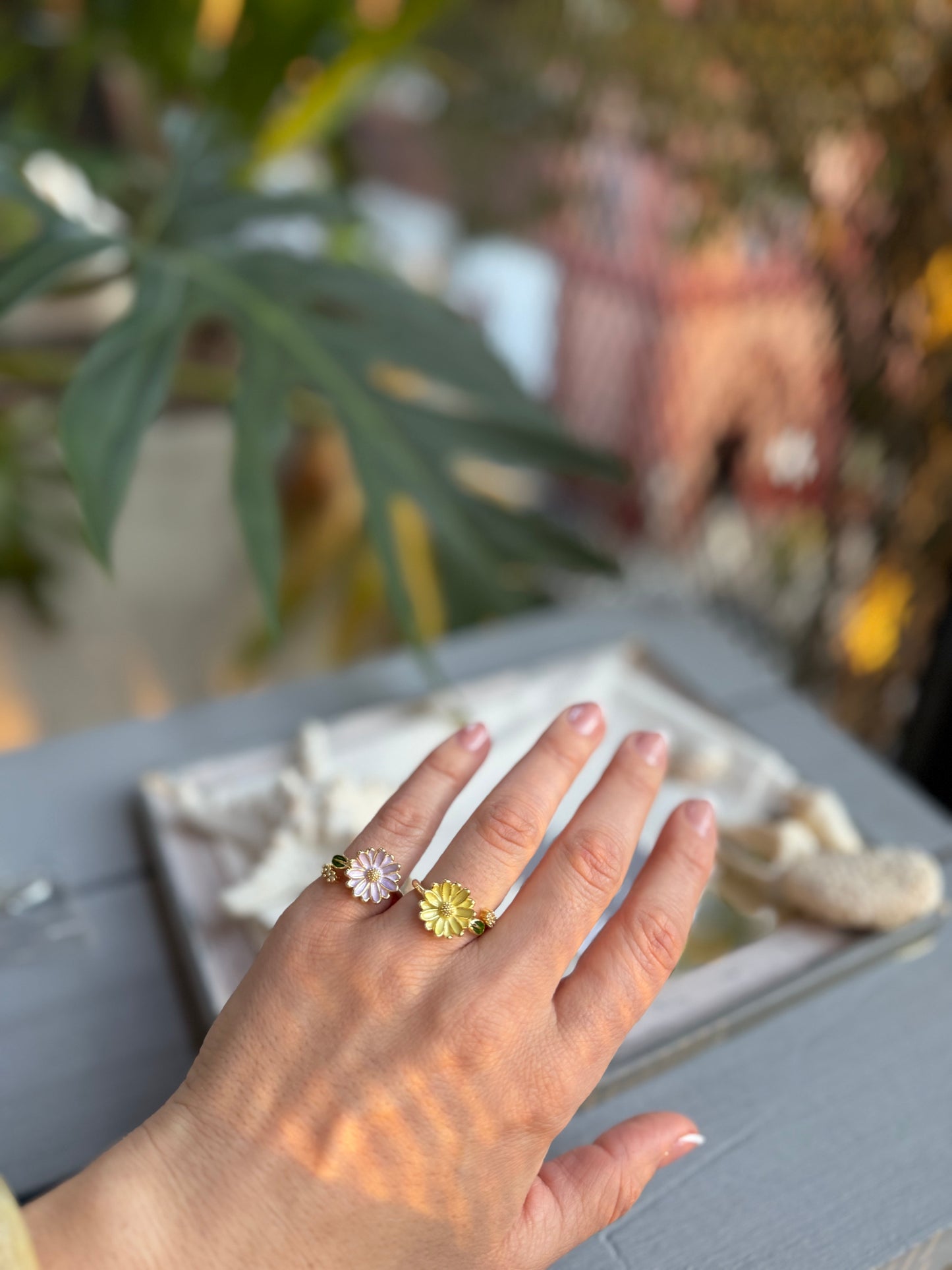Anillo flor ajustable