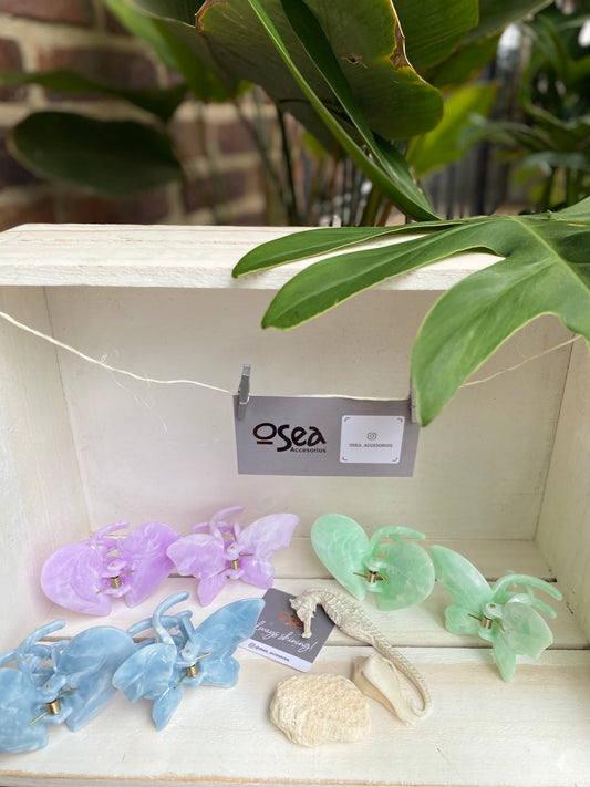 Set de caimanes corazón y mariposa en pasta