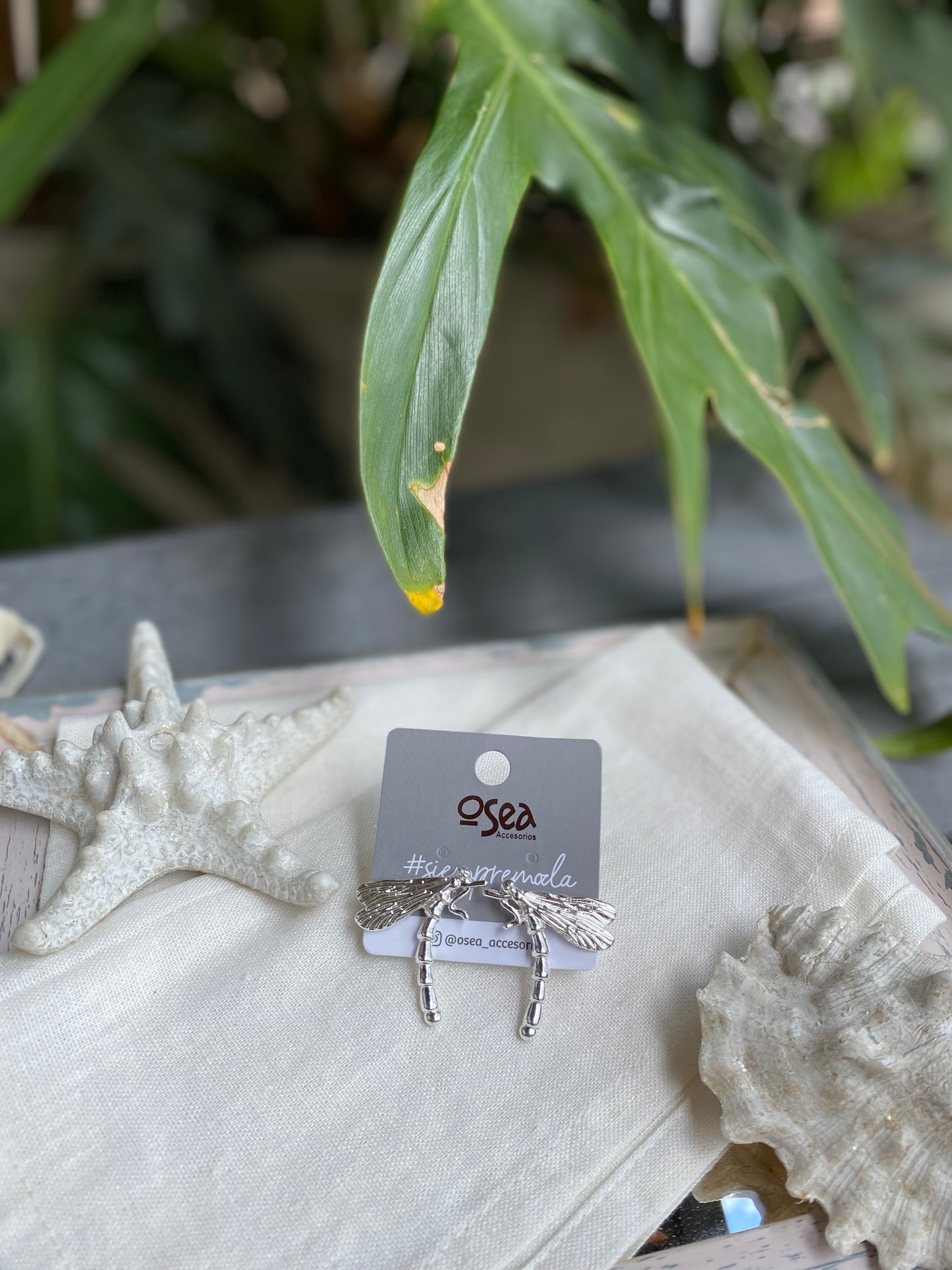 Aretes de libélulas enamoradas baño en oro y plata
