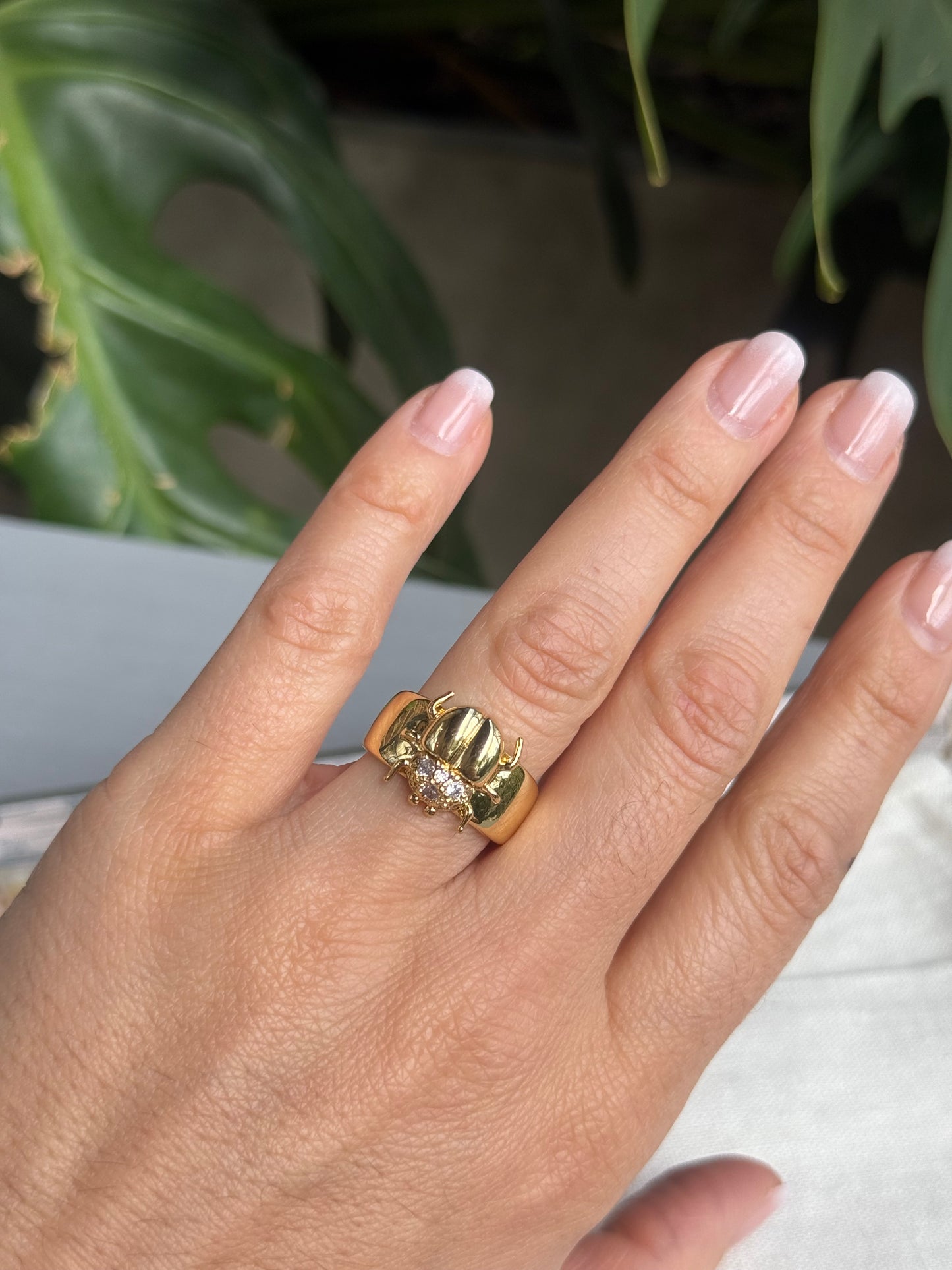 Anillo rodinado cucarrón