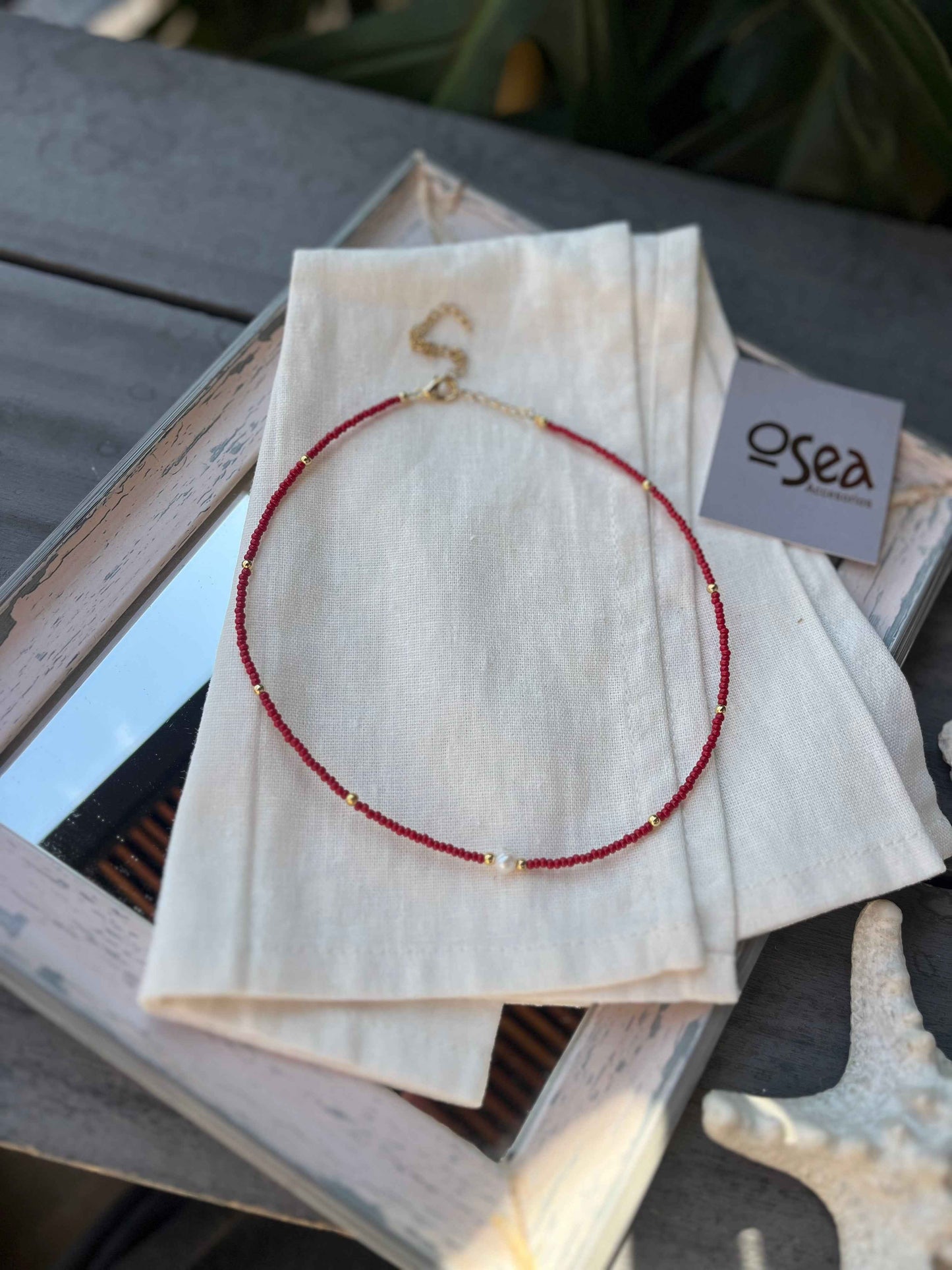 Choker mostacilla dije perla
