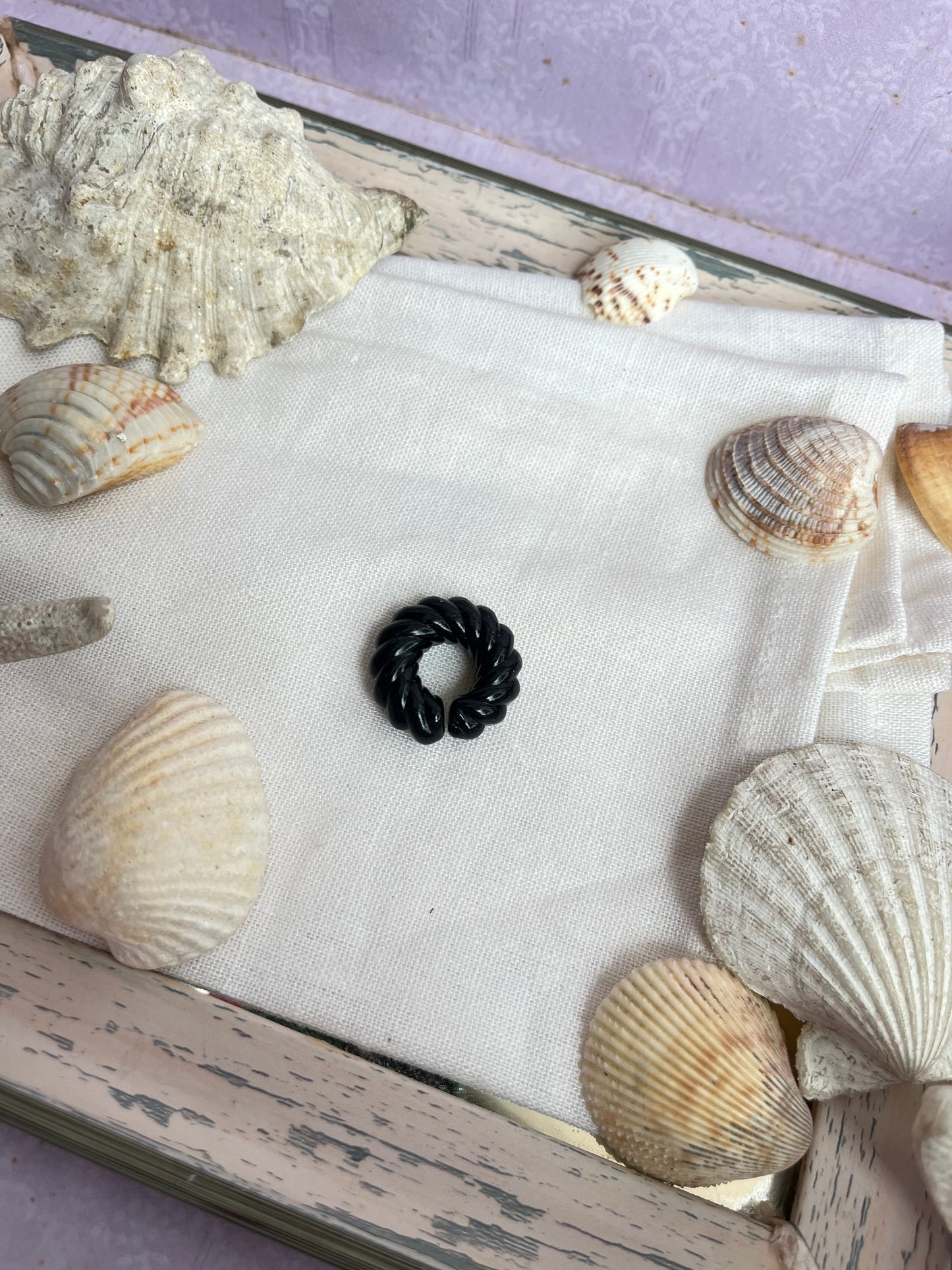 Earcuff silicona entorchado