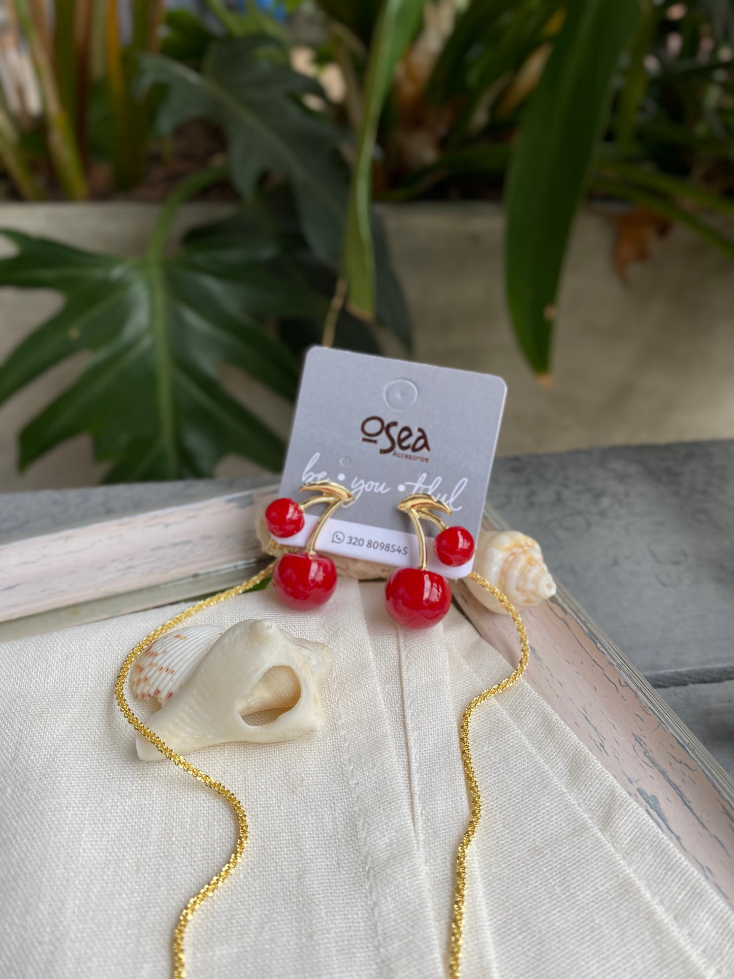 Set cadena y topos cerezas medianas